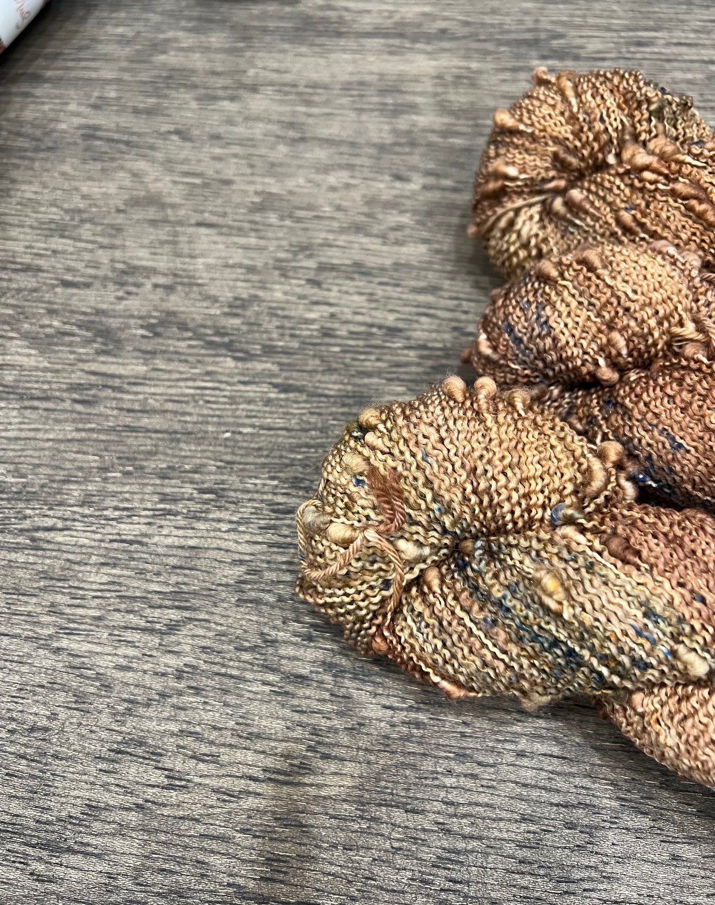 BROWN EYED GIRL OOPSIE - Light Brown Speckled Blue Textured Slub