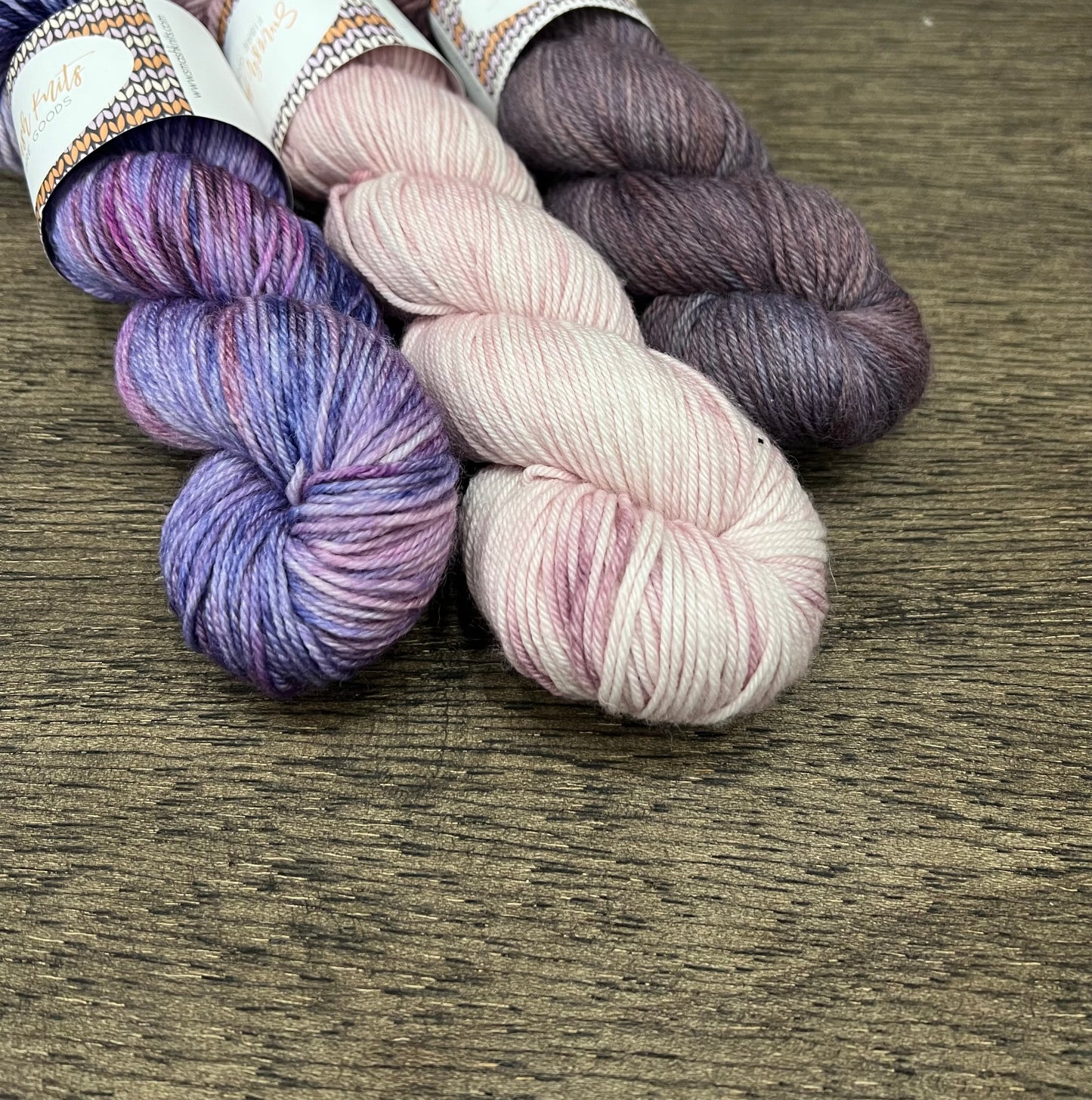 3 Skein DK Shawl Set - Purple Pinks