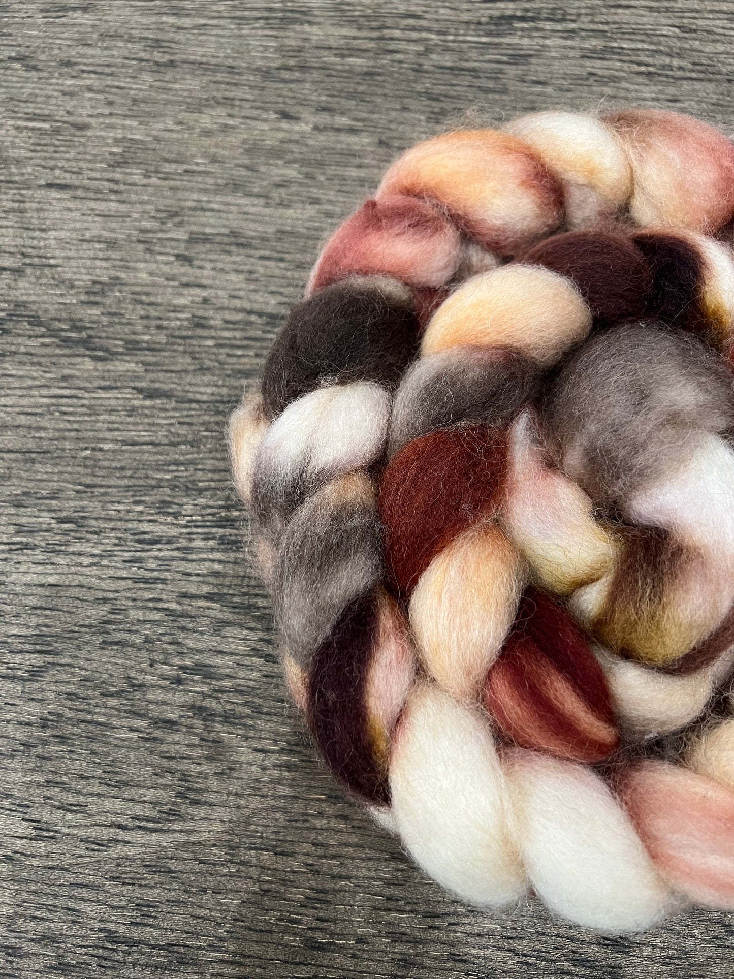 TORTOISESHELL Hand Dyed Spinning Fibre BFL Top Non Superwash