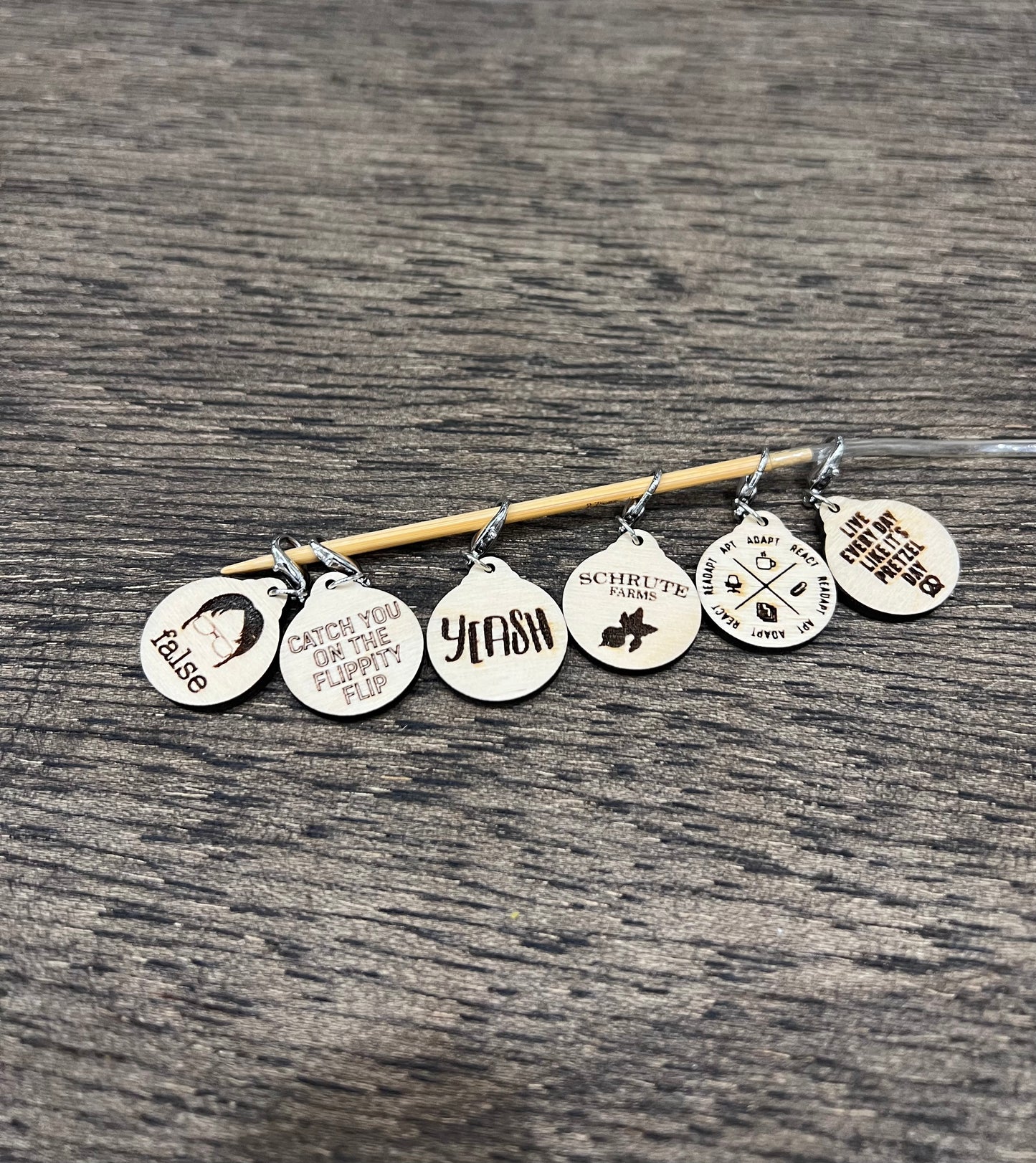 The Office inspired Stitch Marker Set