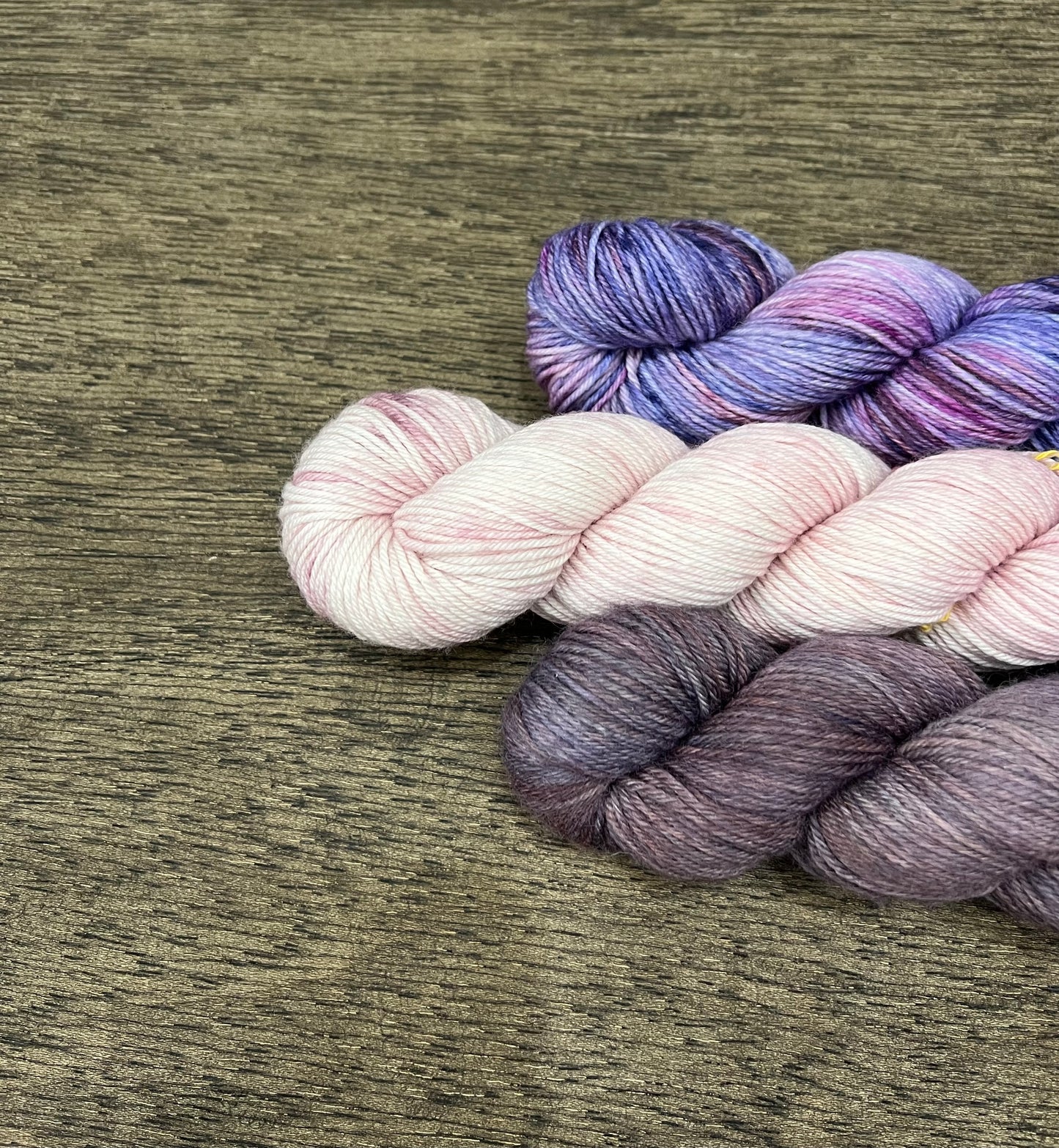 3 Skein DK Shawl Set - Purple Pinks