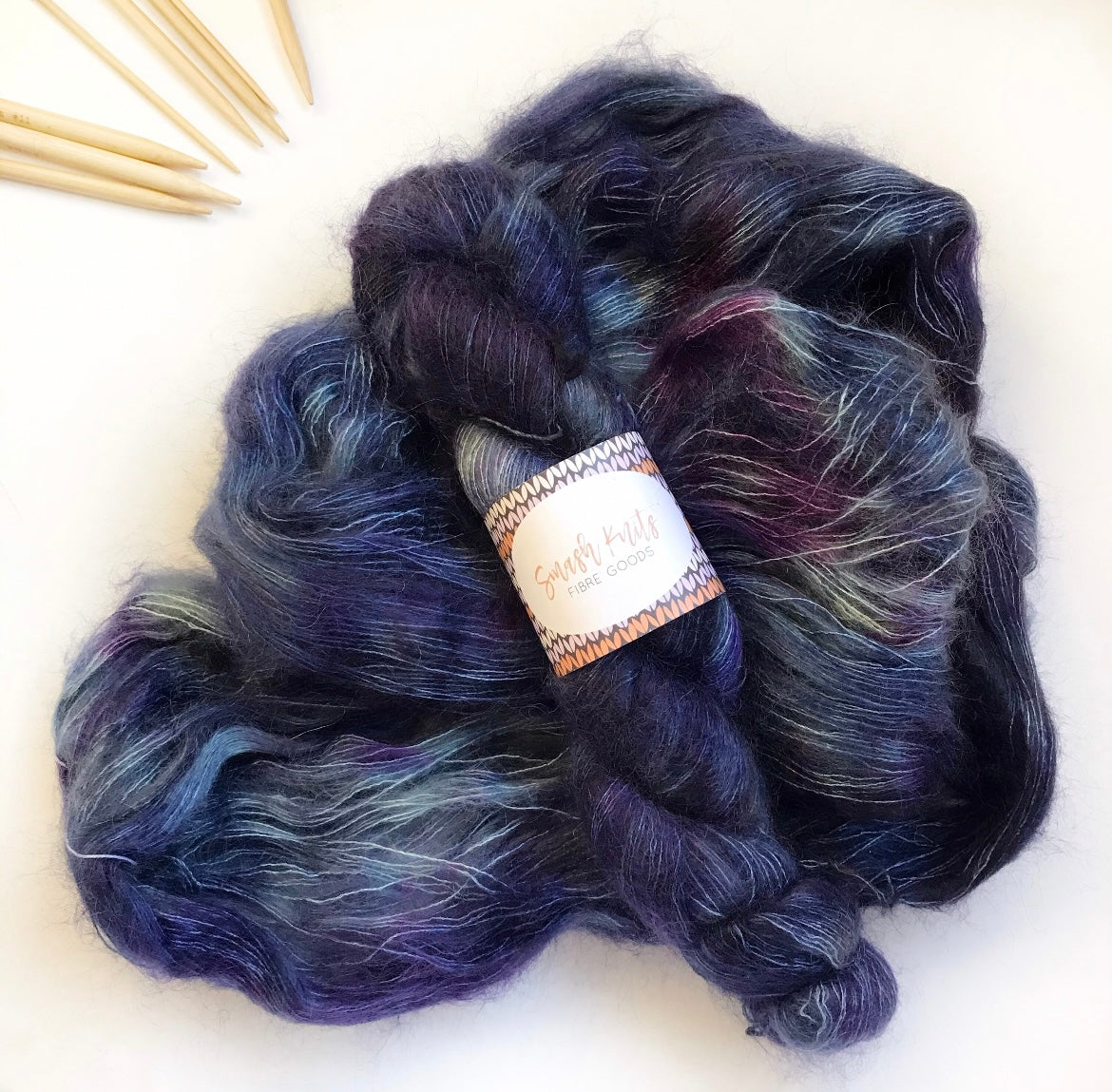 SORCERER’S APPRENTICE - Blue Black Purple Variegated Mohair