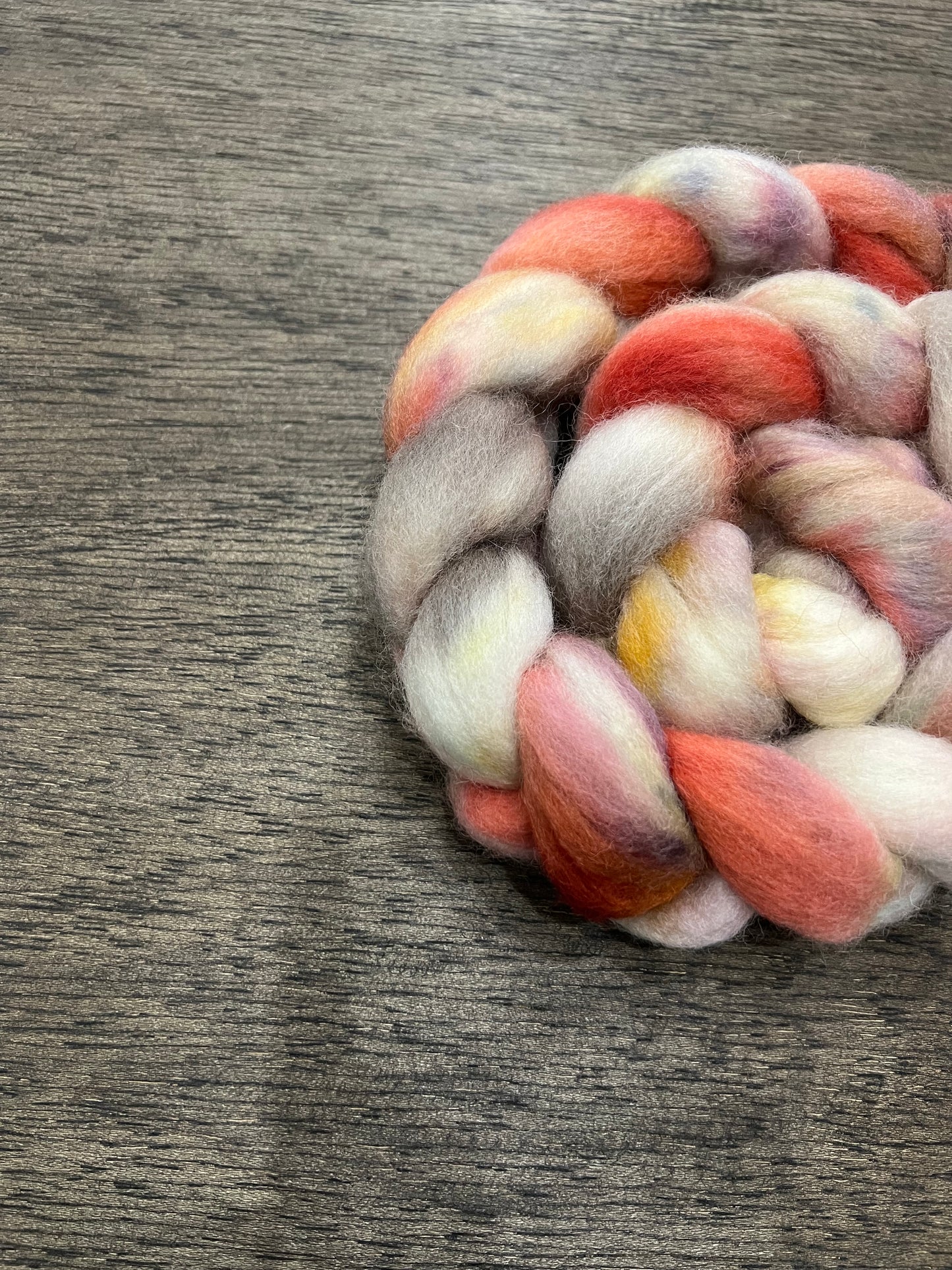 ANTIQUED Hand Dyed Spinning Fibre NON Superwash Wool with Nylon