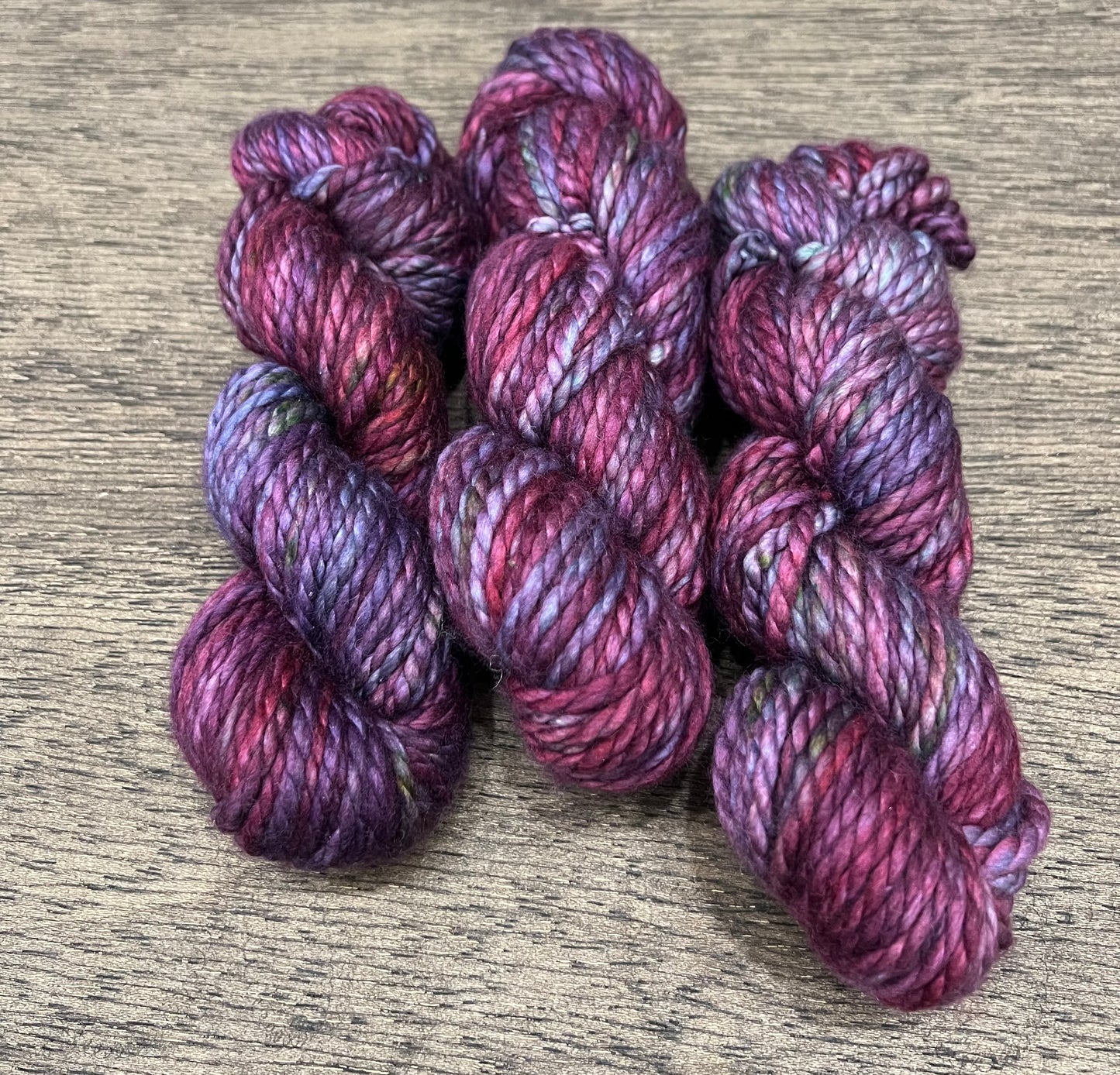 NORTHERN TOWN - Pink Purple Blue Green Variegated Chunky 100g