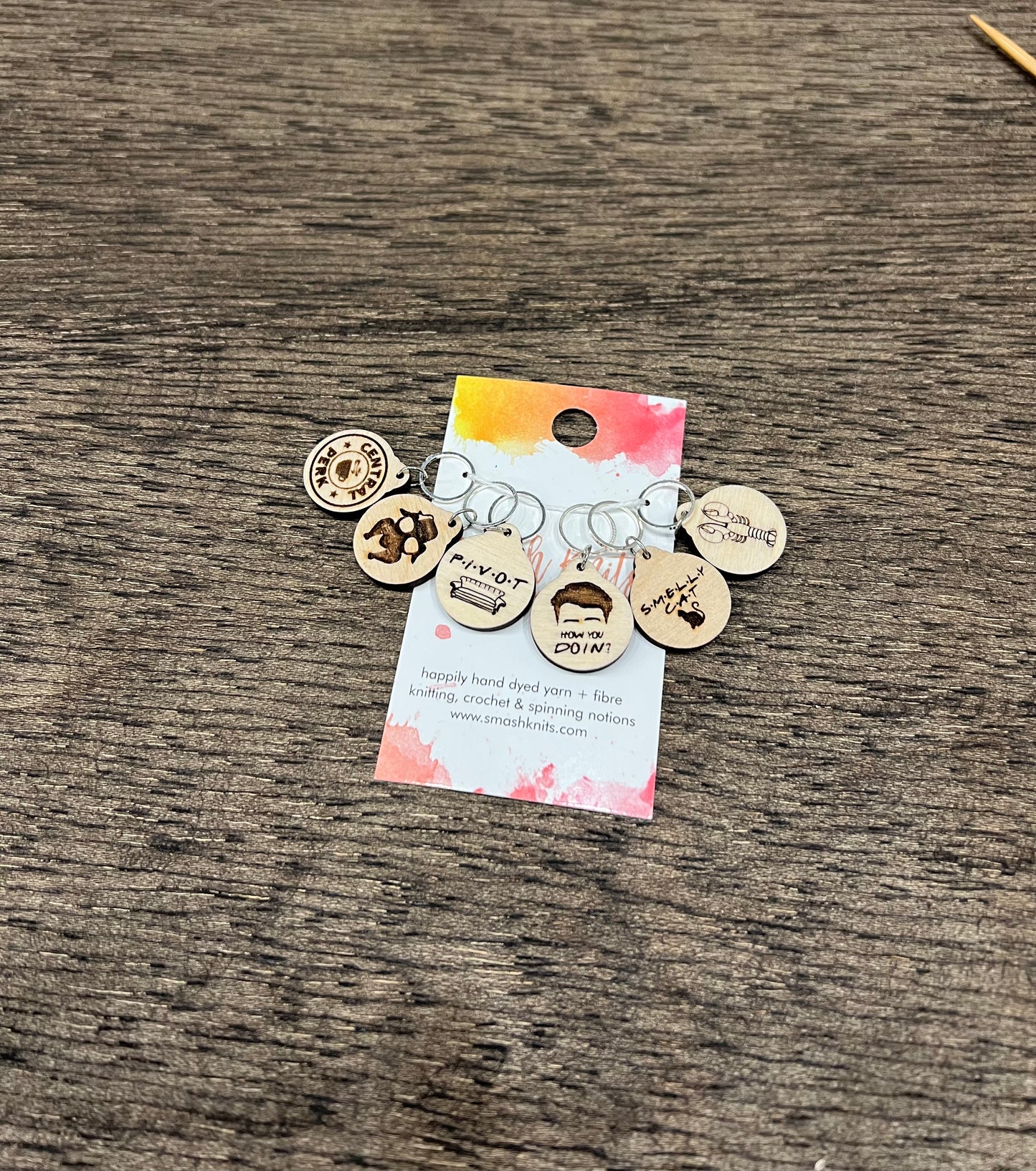 F R I E N D S inspired Stitch Marker Set
