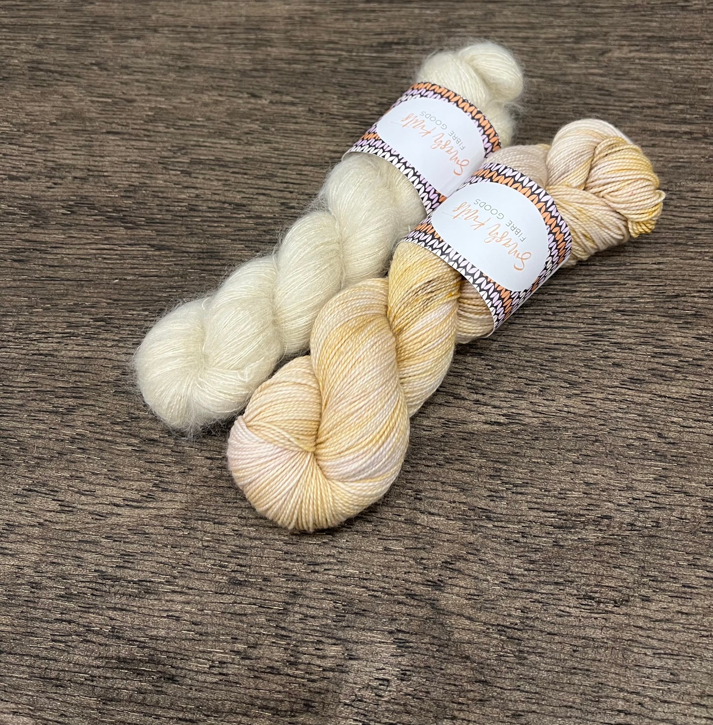 2 Skein Shawl Set - Neutrals Mohair Fingering