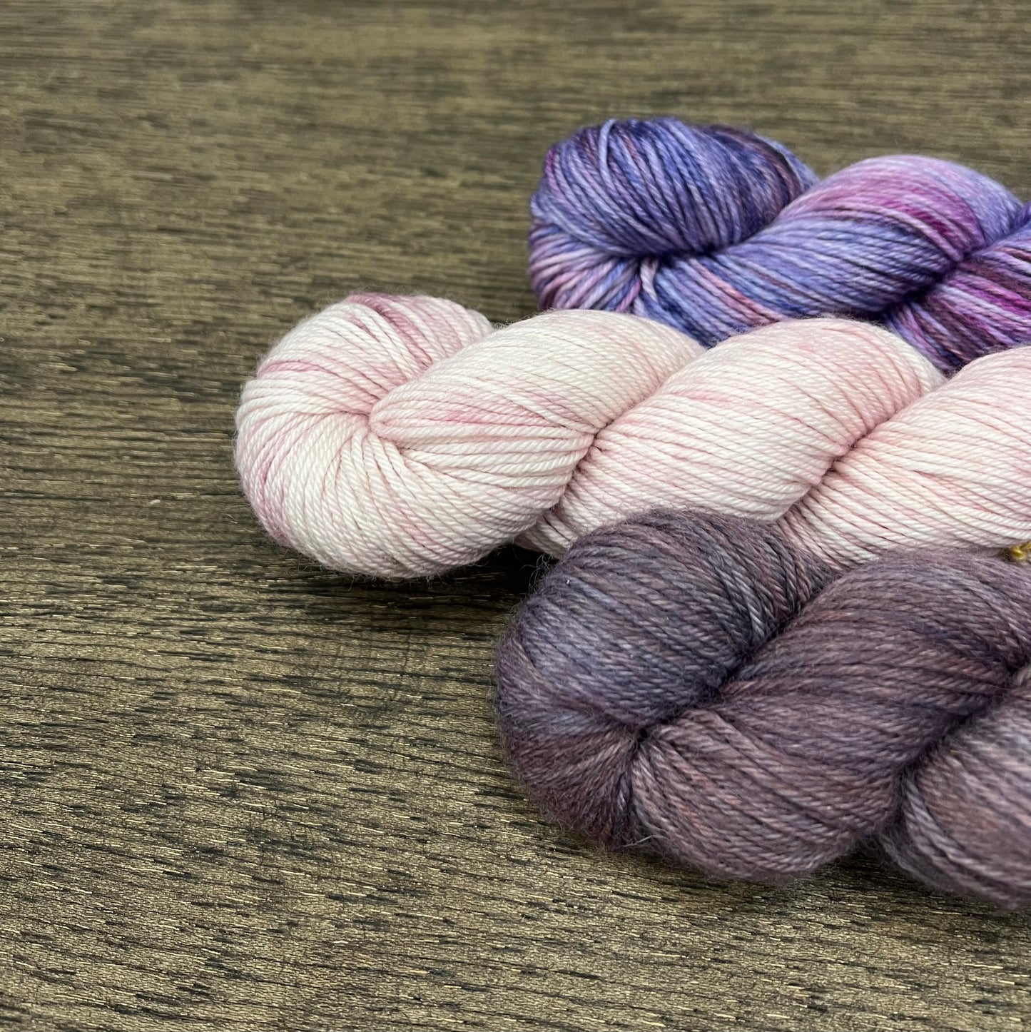 3 Skein DK Shawl Set - Purple Pinks