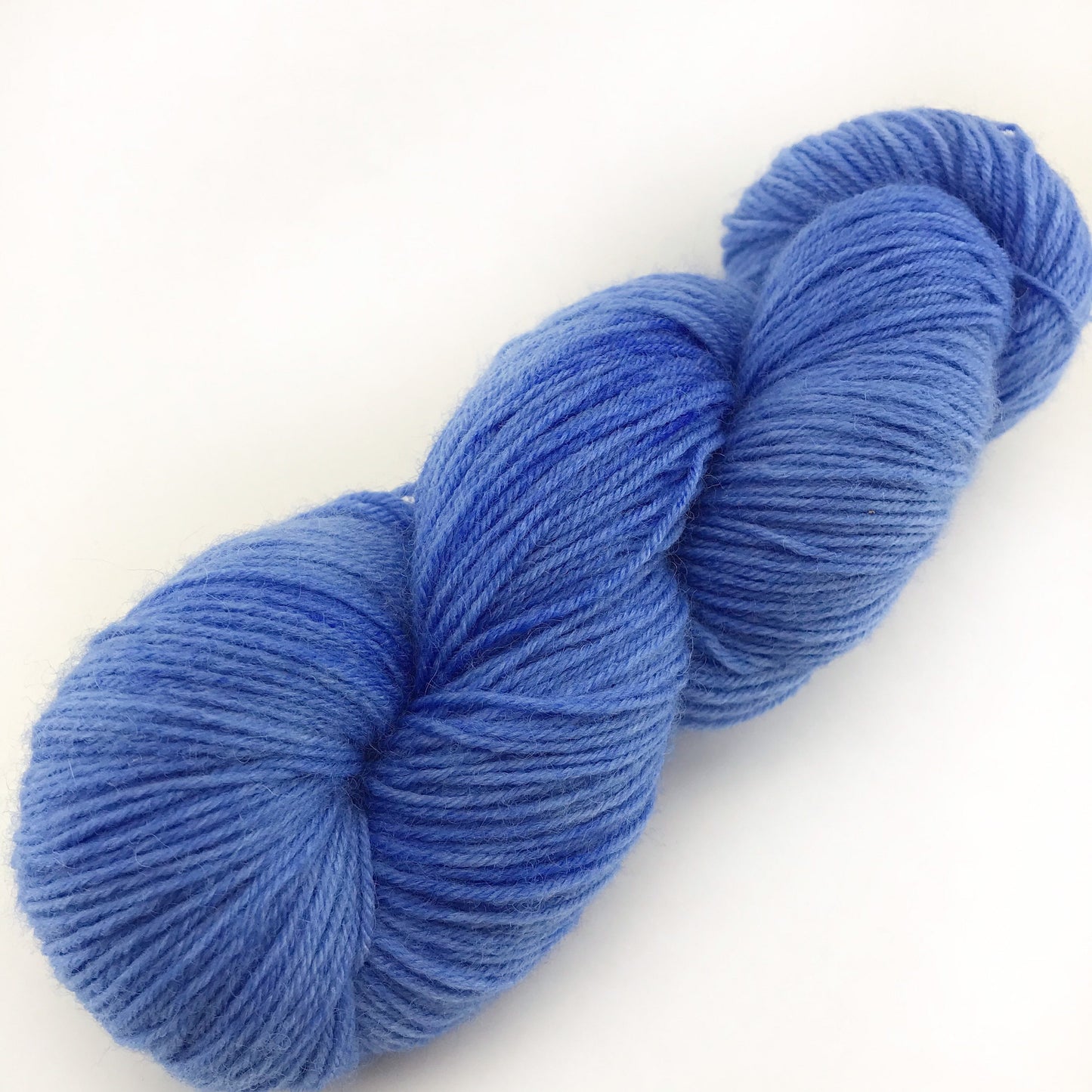 Hand Dyed Yarn “CLEAR LAKE” Blue Tonal SW Merino Fingering Sock Yarn, Ready to Ship 100g 437 yards