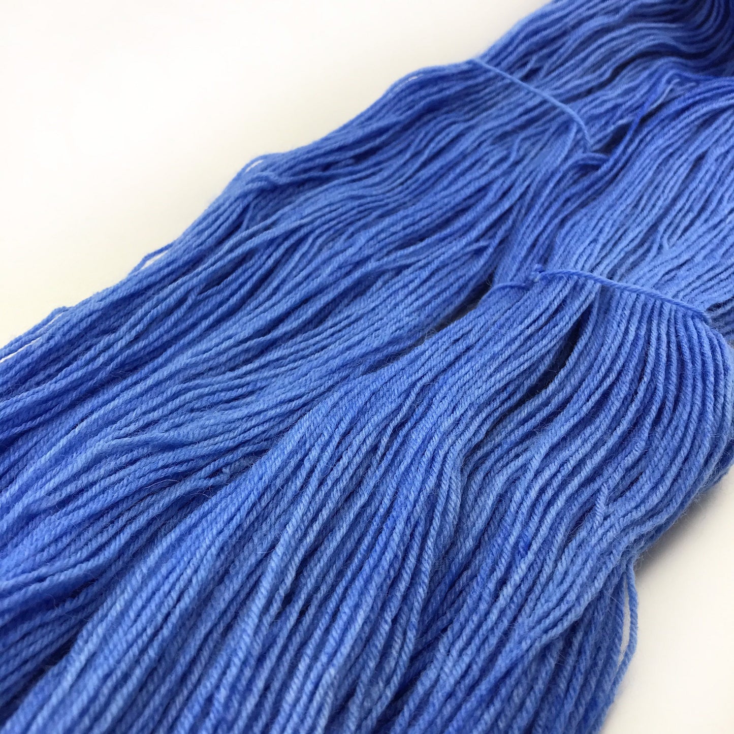 Hand Dyed Yarn “CLEAR LAKE” Blue Tonal SW Merino Fingering Sock Yarn, Ready to Ship 100g 437 yards