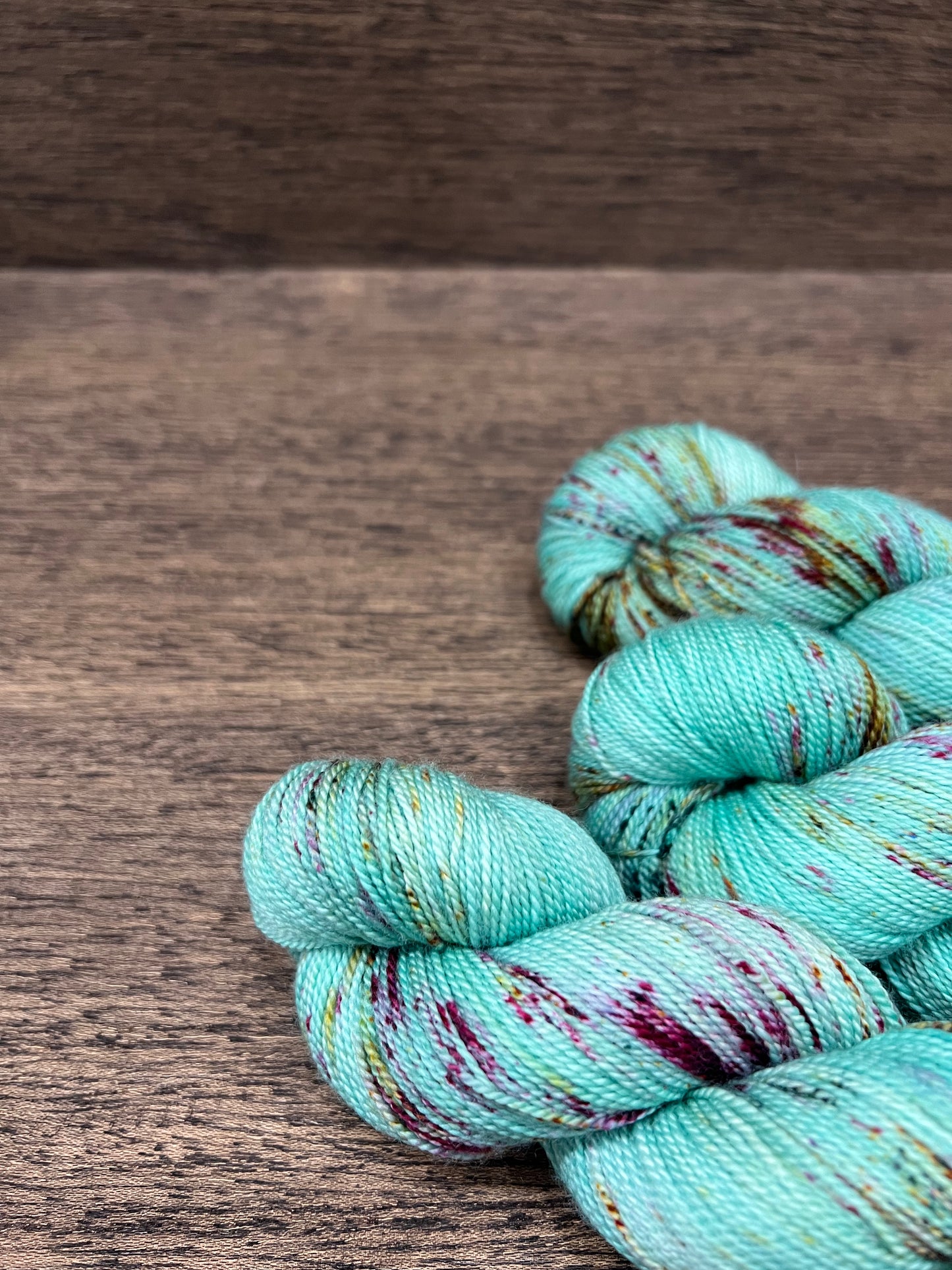 SPRING FLING - Turquoise Teal Speckled Pink Green Brown fingering