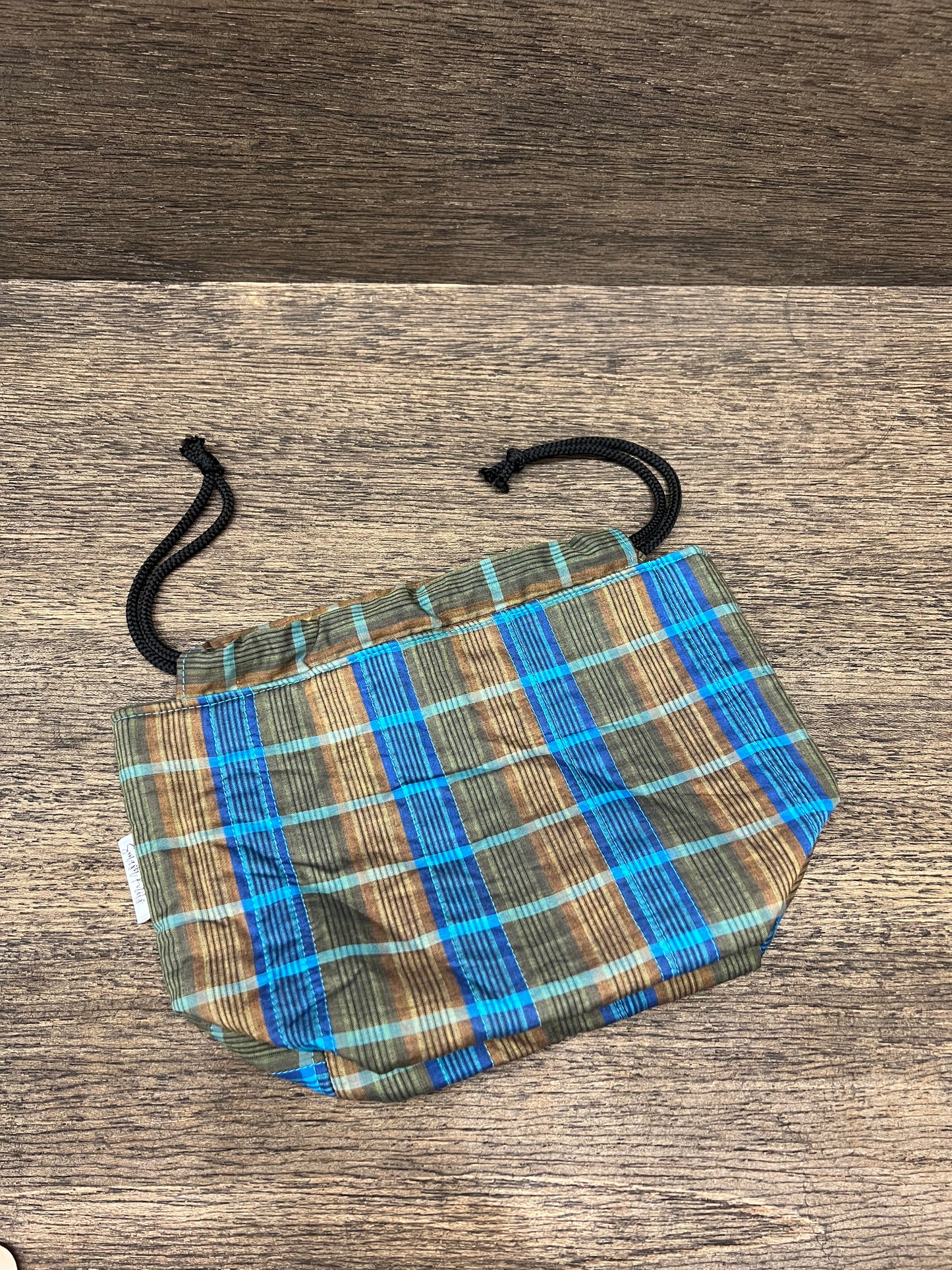 Quilted Cotton Canvas Drawstring Project Bag