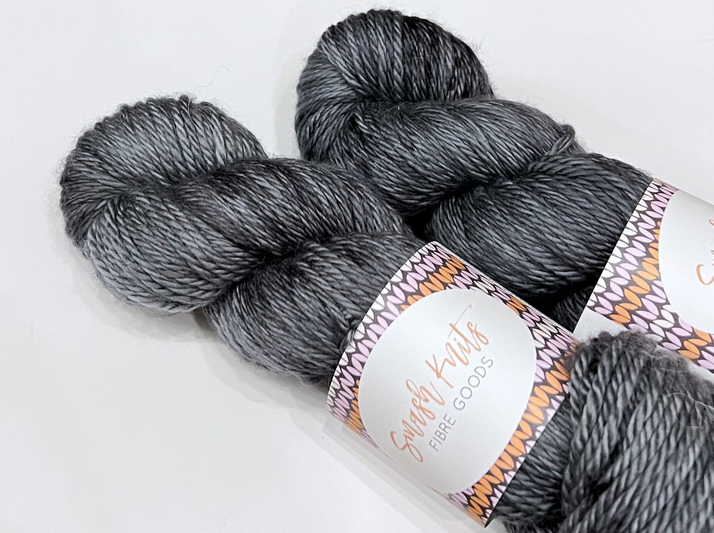 SKIES ARE GREY - Tonal Grey Black DK or WORSTED