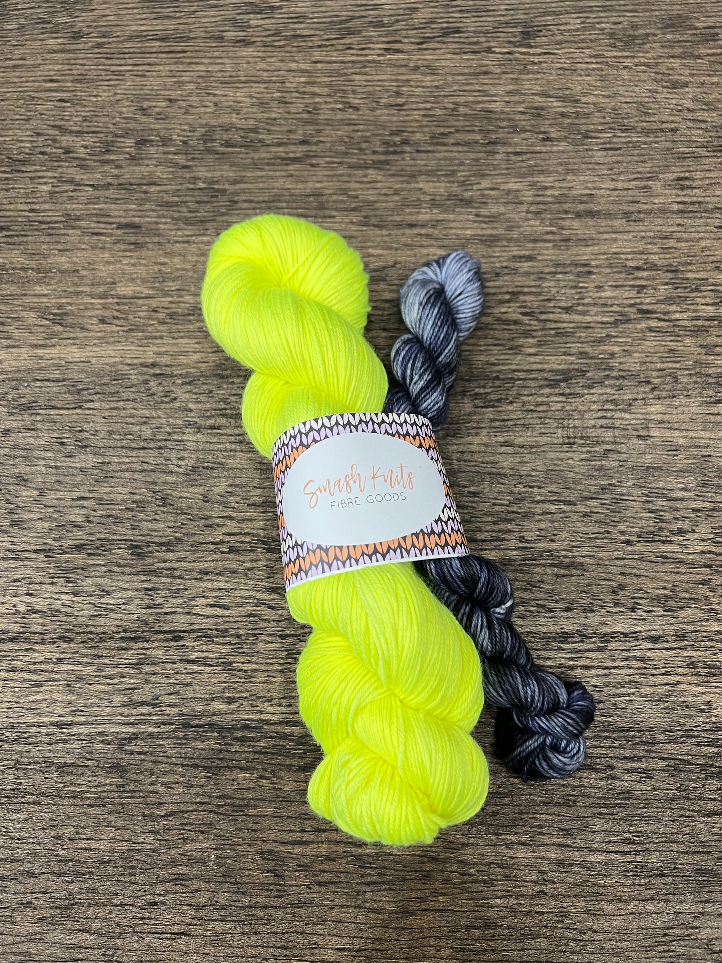 Sock Yarn Set - Fingering Weight Neon + Black