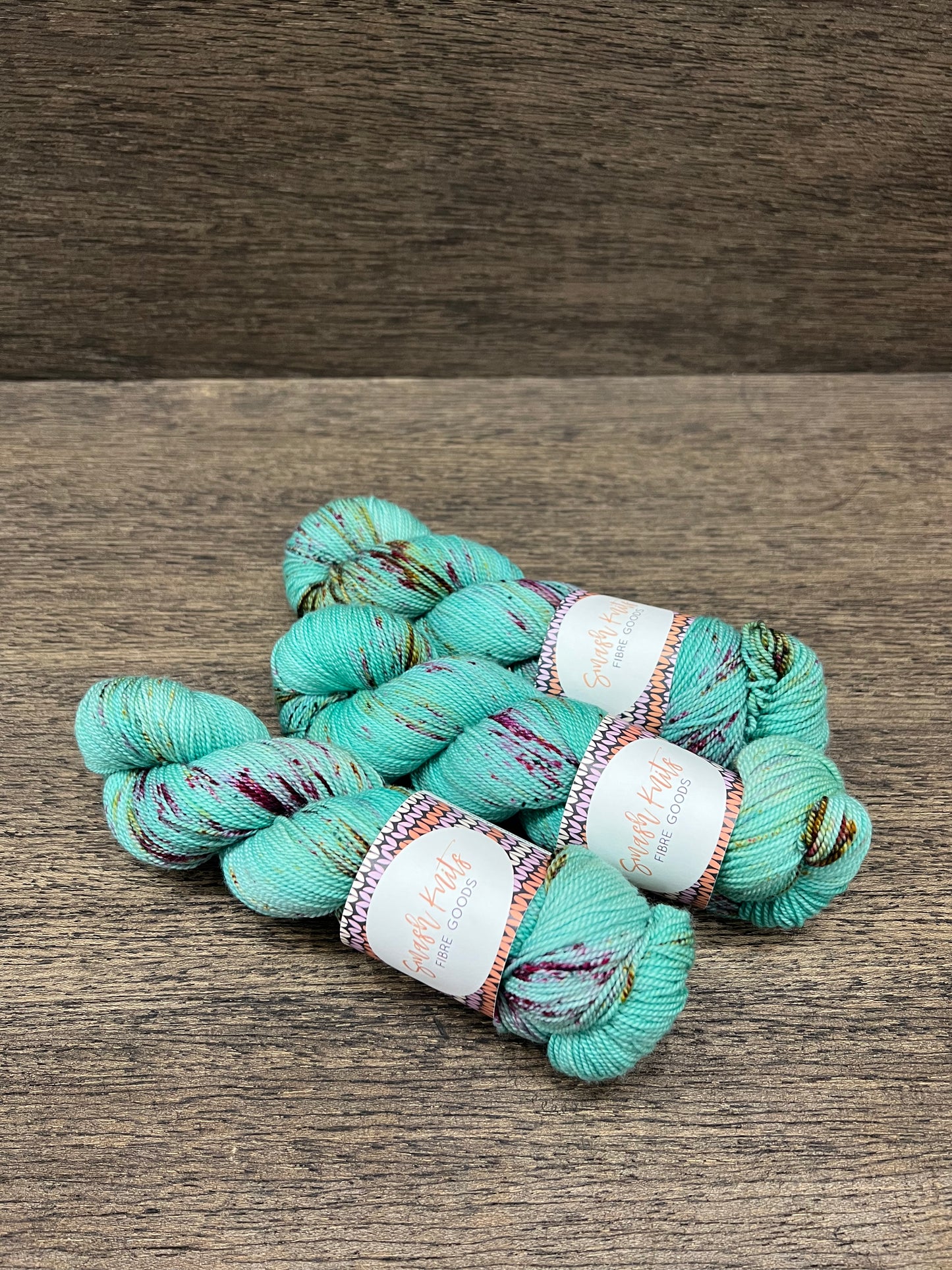 SPRING FLING - Turquoise Teal Speckled Pink Green Brown fingering