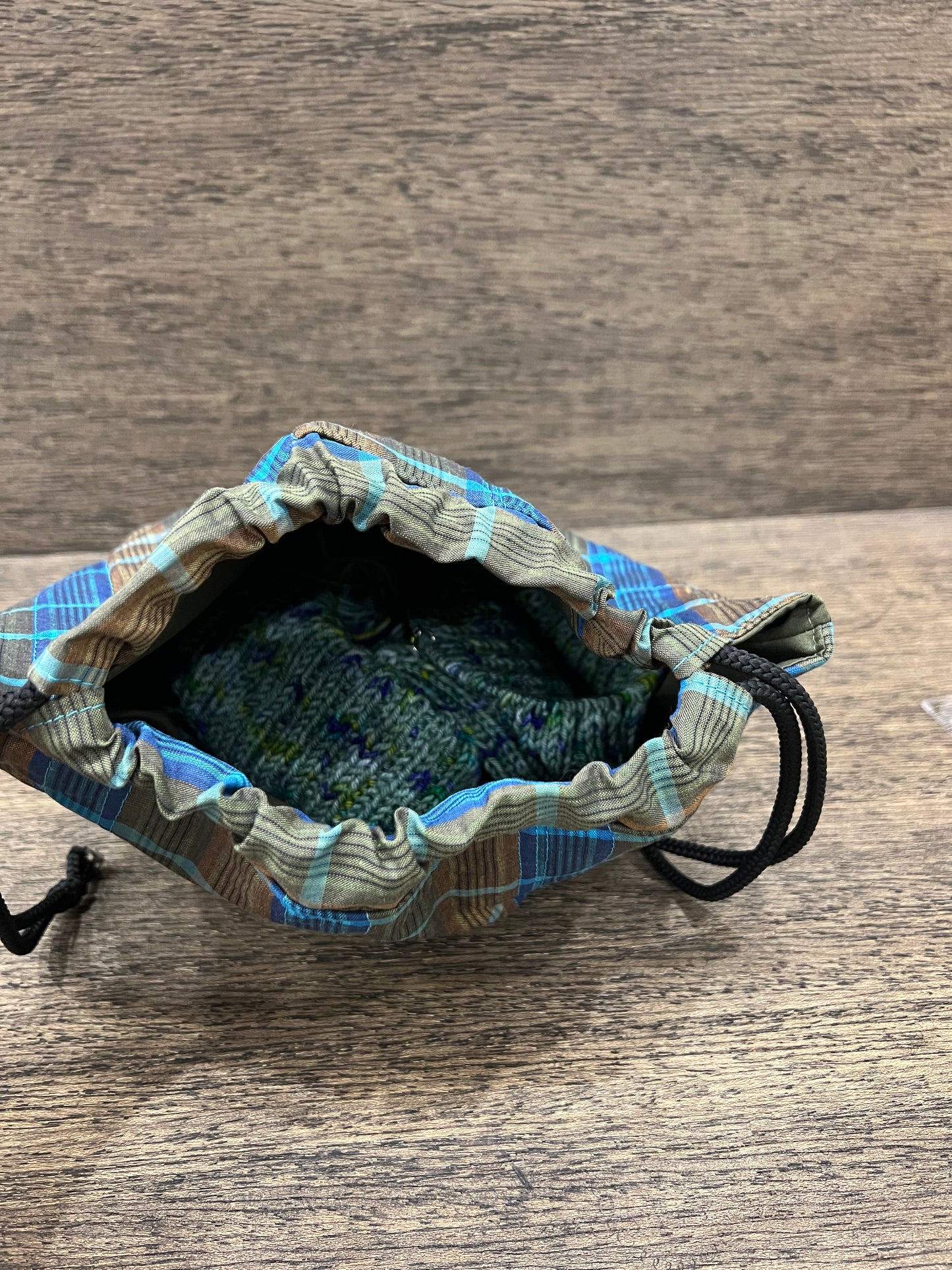 Quilted Cotton Canvas Drawstring Project Bag