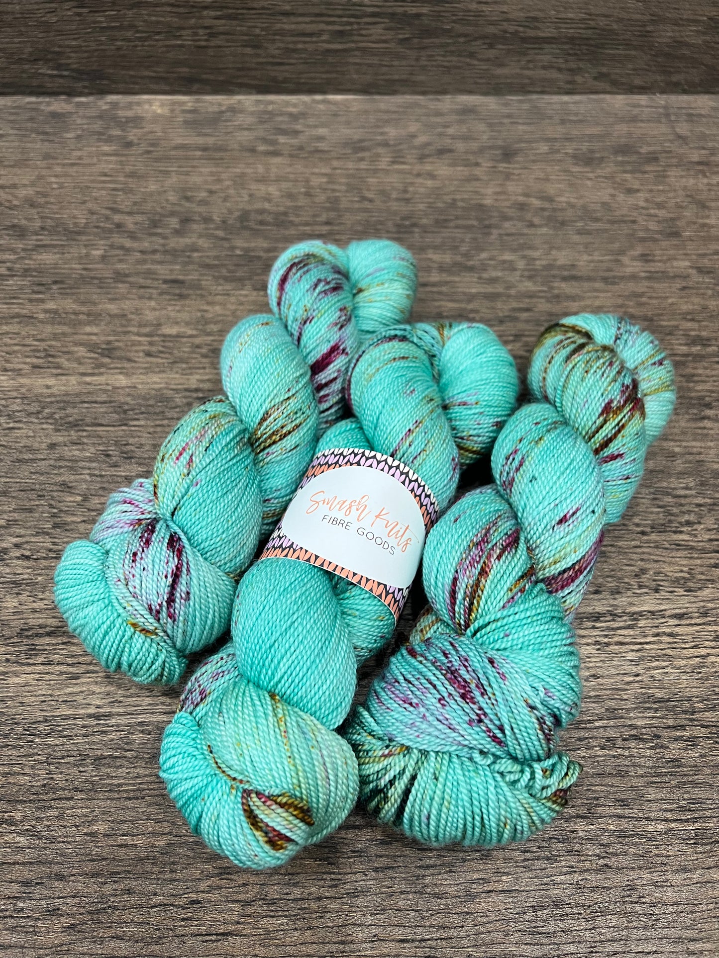 SPRING FLING - Turquoise Teal Speckled Pink Green Brown fingering