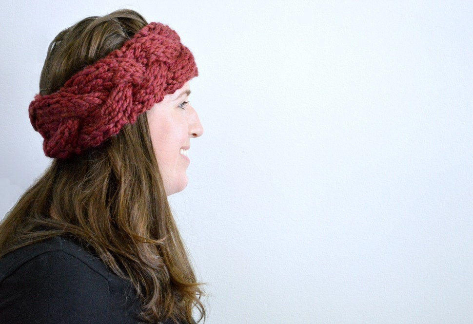 Instant Download Knitting Pattern - Womens Earwarmer Pattern - Knit Earwarmer Pattern - Knit Headwrap Pattern Women's Accessories