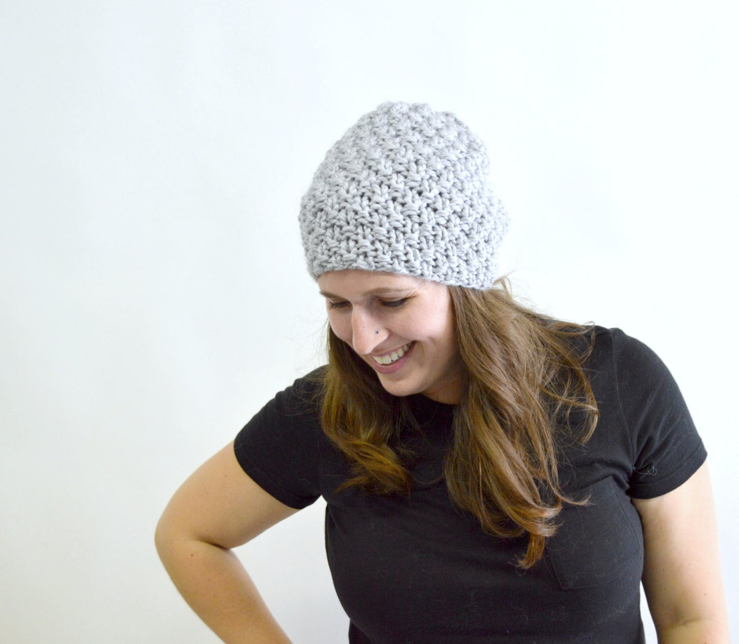 Instant Download Knitting Pattern - Womens Hat Pattern - Knit Slouch Hat Pattern - Slouch Hat Pattern Unisex Hat Pattern Knit Hat Pattern