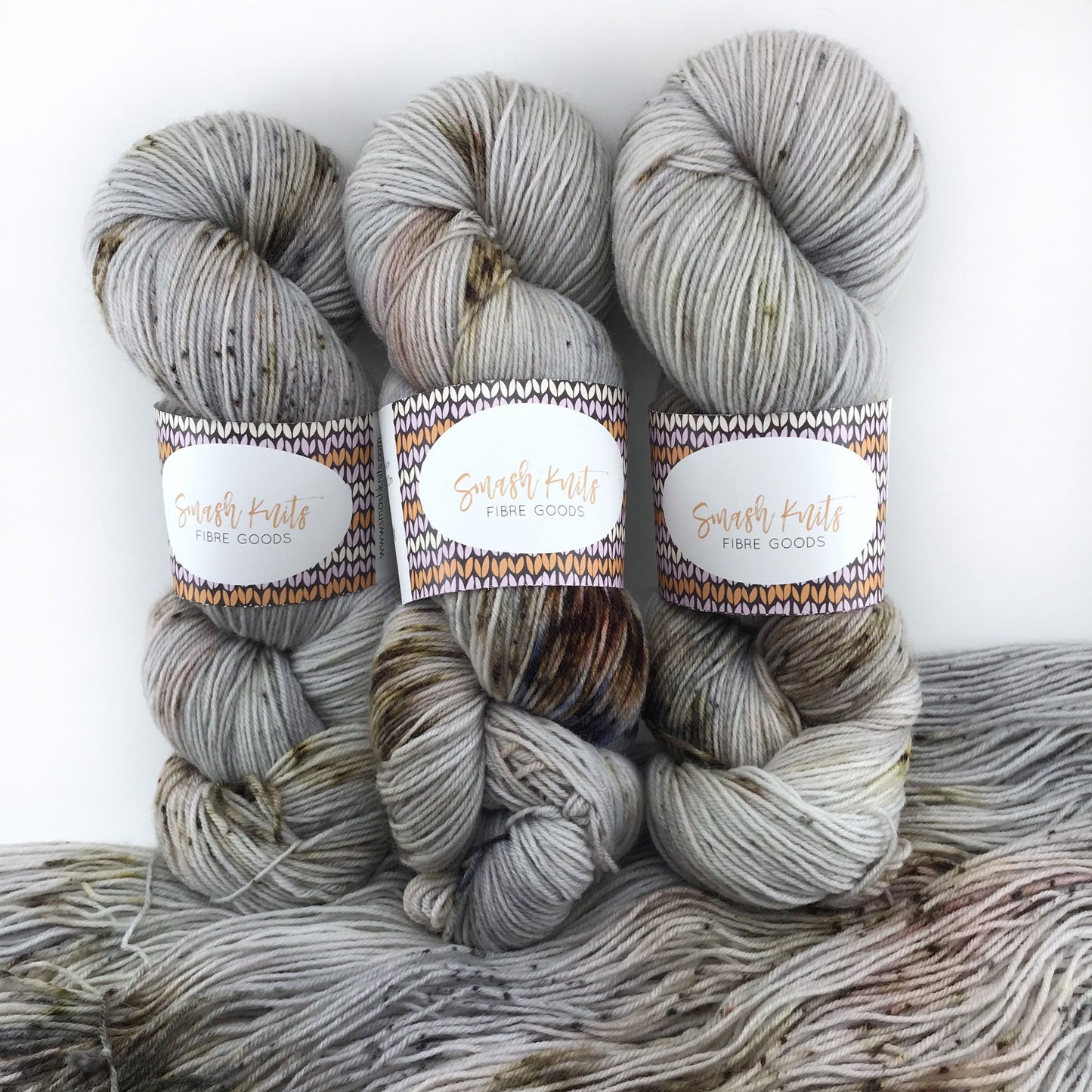 LAND OF THE SILVER BIRCH - Grey Brown Speckled Neutral SS