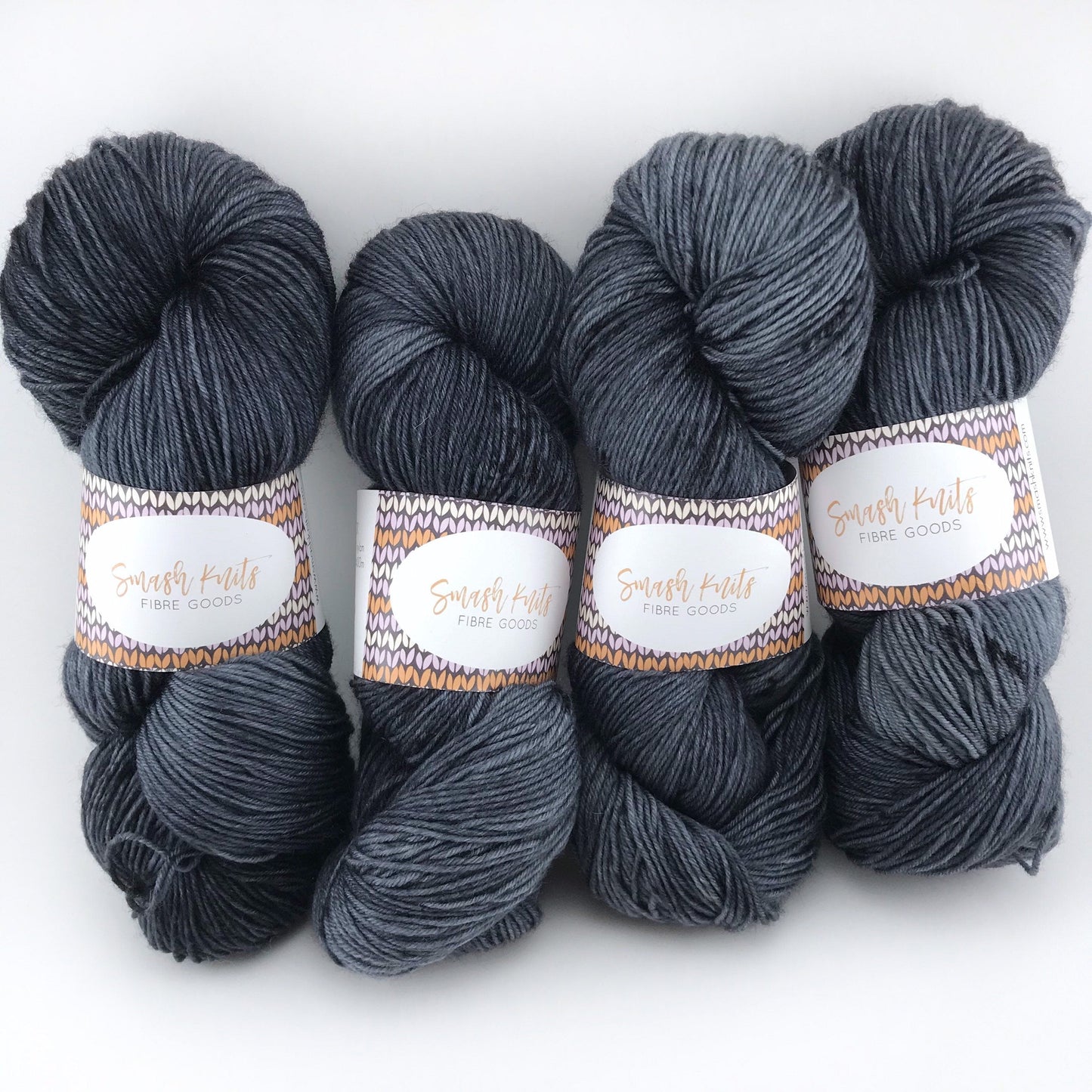 SKIES ARE GREY - Tonal Grey Black DK or WORSTED