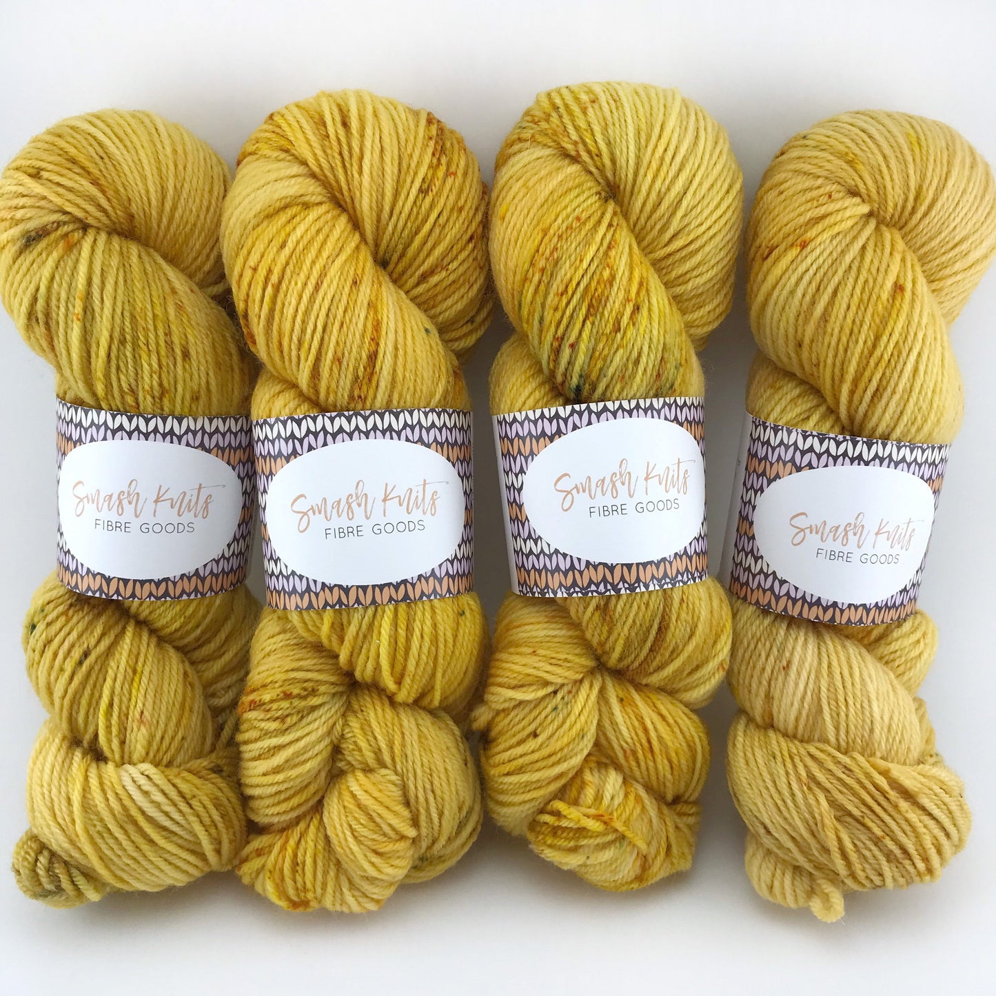 SUNFLOWER - Yellow Golden Brown Mustard Speckled DK