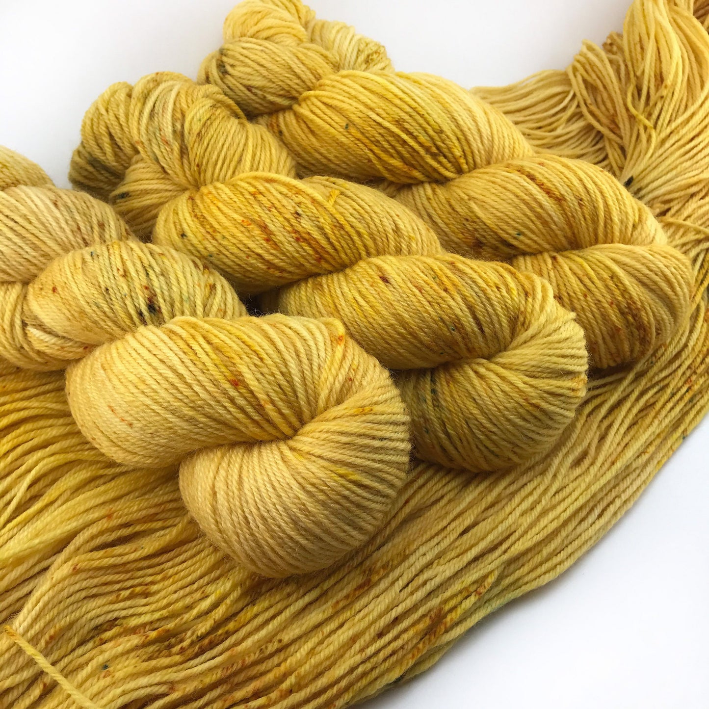SUNFLOWER - Yellow Golden Brown Mustard Speckled DK