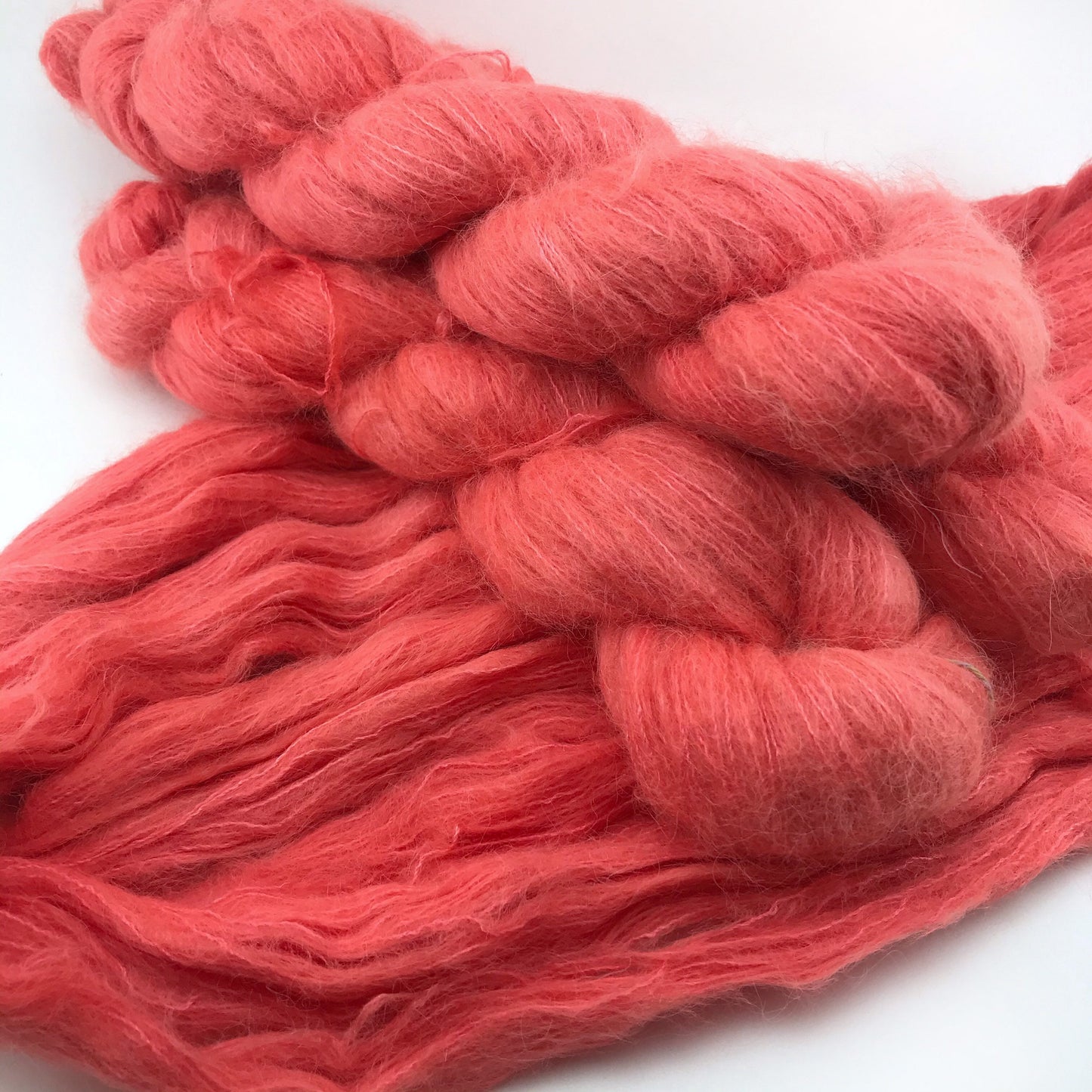 ROE - Orange Pink Red Neon Suri Alpaca Mulberry Silk