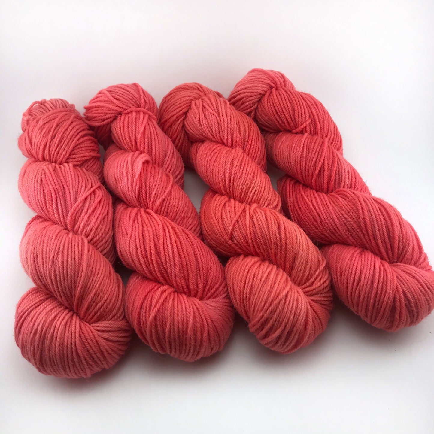 ROE - Neon Red Orange Pink Non Superwash Wool Worsted