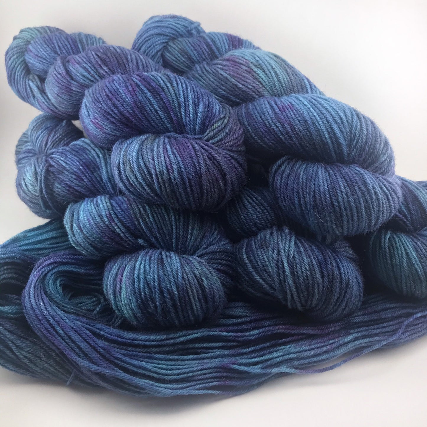 SORCERER’S APPRENTICE - Black Blue  Purple Magenta Non Superwash Wool