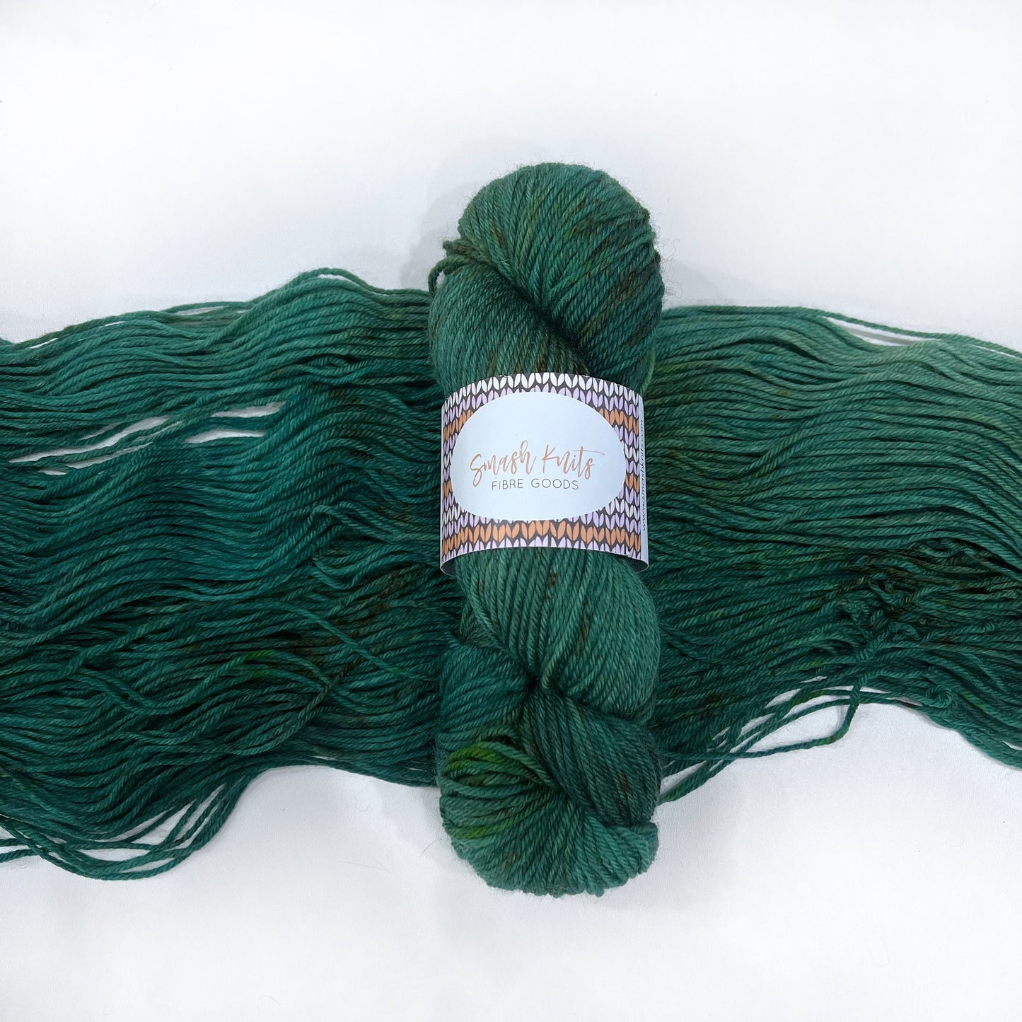 MONSTERA - Green Emerald Lime Olive Brown Speckled DK