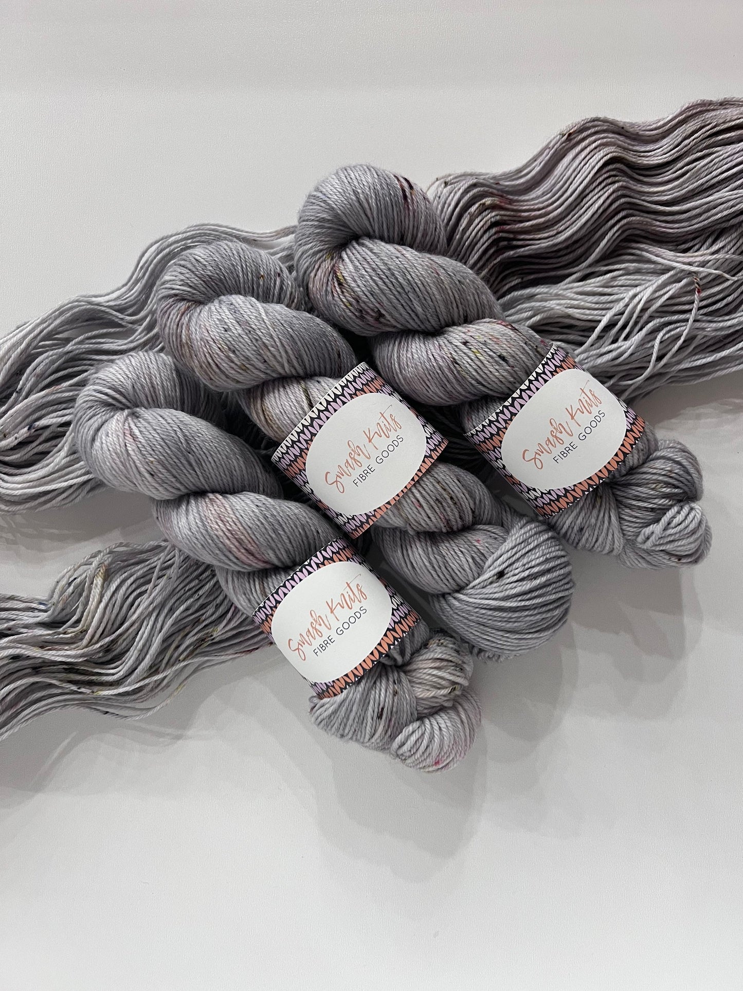 LAND OF THE SILVER BIRCH - Silver Grey Speckled Tonal Neutral DK
