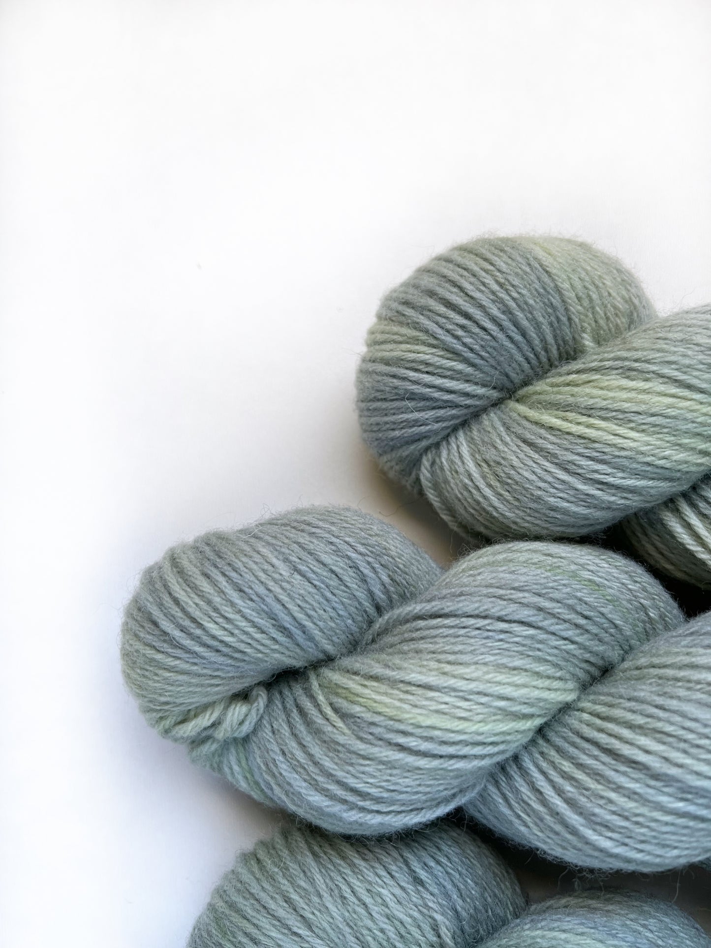 MEADOW - Green Cream Tonal Non Superwash Wool Worsted