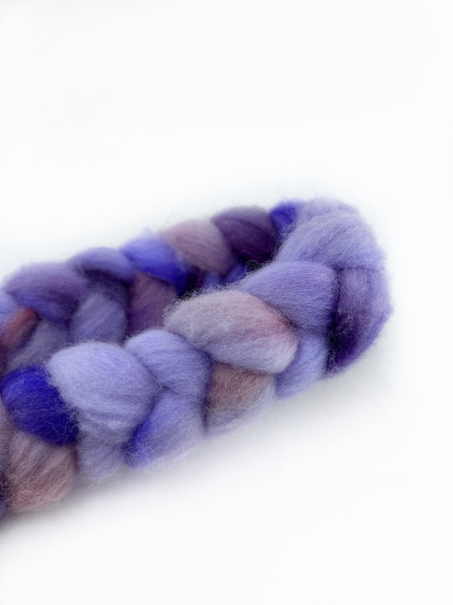 SNACK SIZE PURPLE Hand Dyed Spinning Fibre Purples Polwarth Top Non Superwash