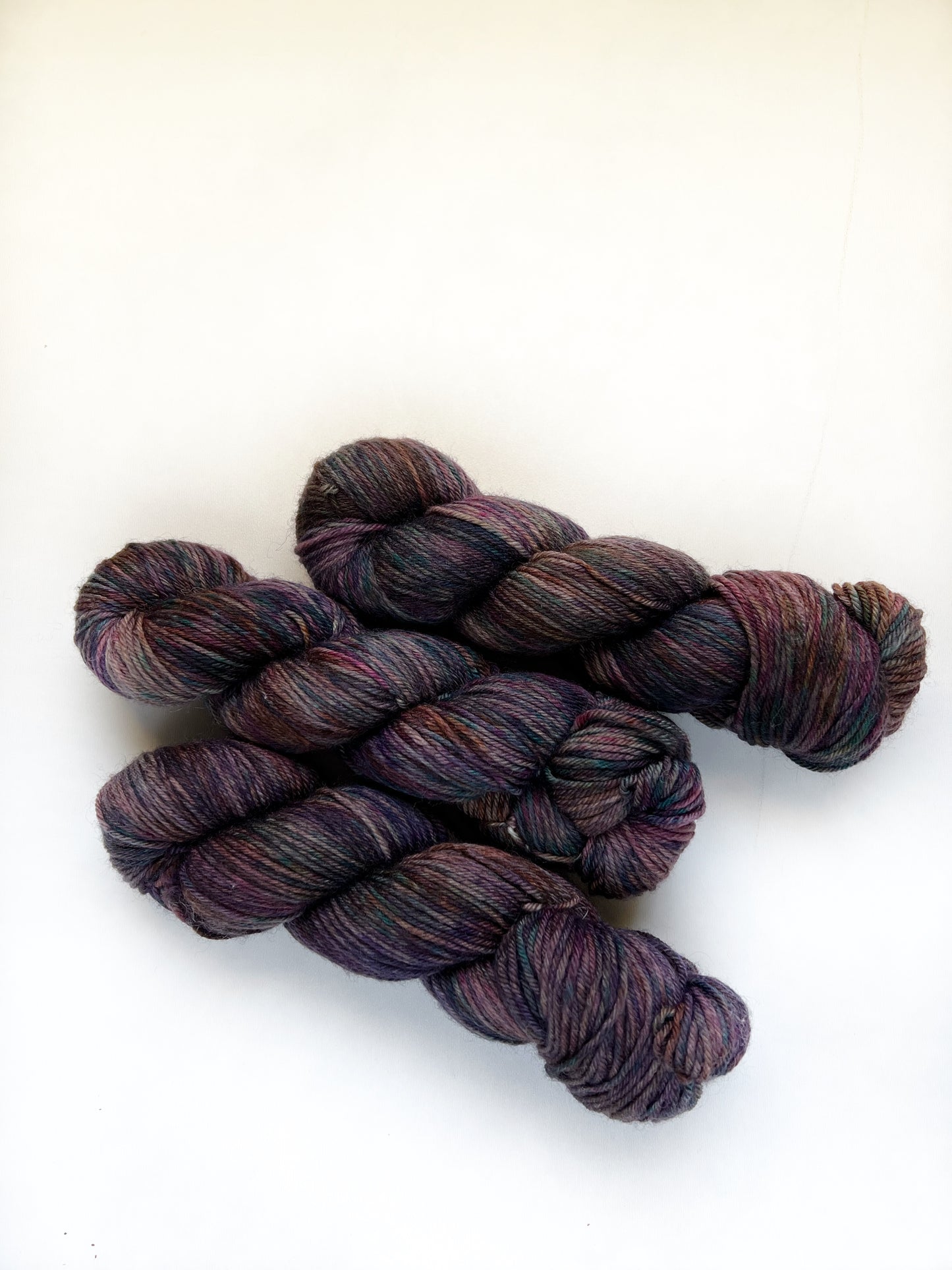 OOAK #1 - Dark Moody Green Red Brown Variegated DK (looks like SW)