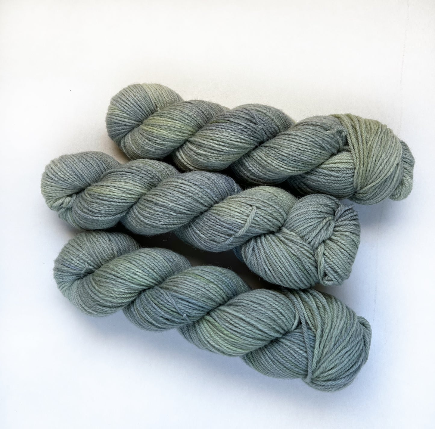 MEADOWS - Green Cream Tonal Non Superwash Wool Worsted