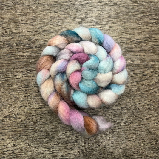 Pastels Hand Dyed Spinning Fibre BFL Top Non Superwash