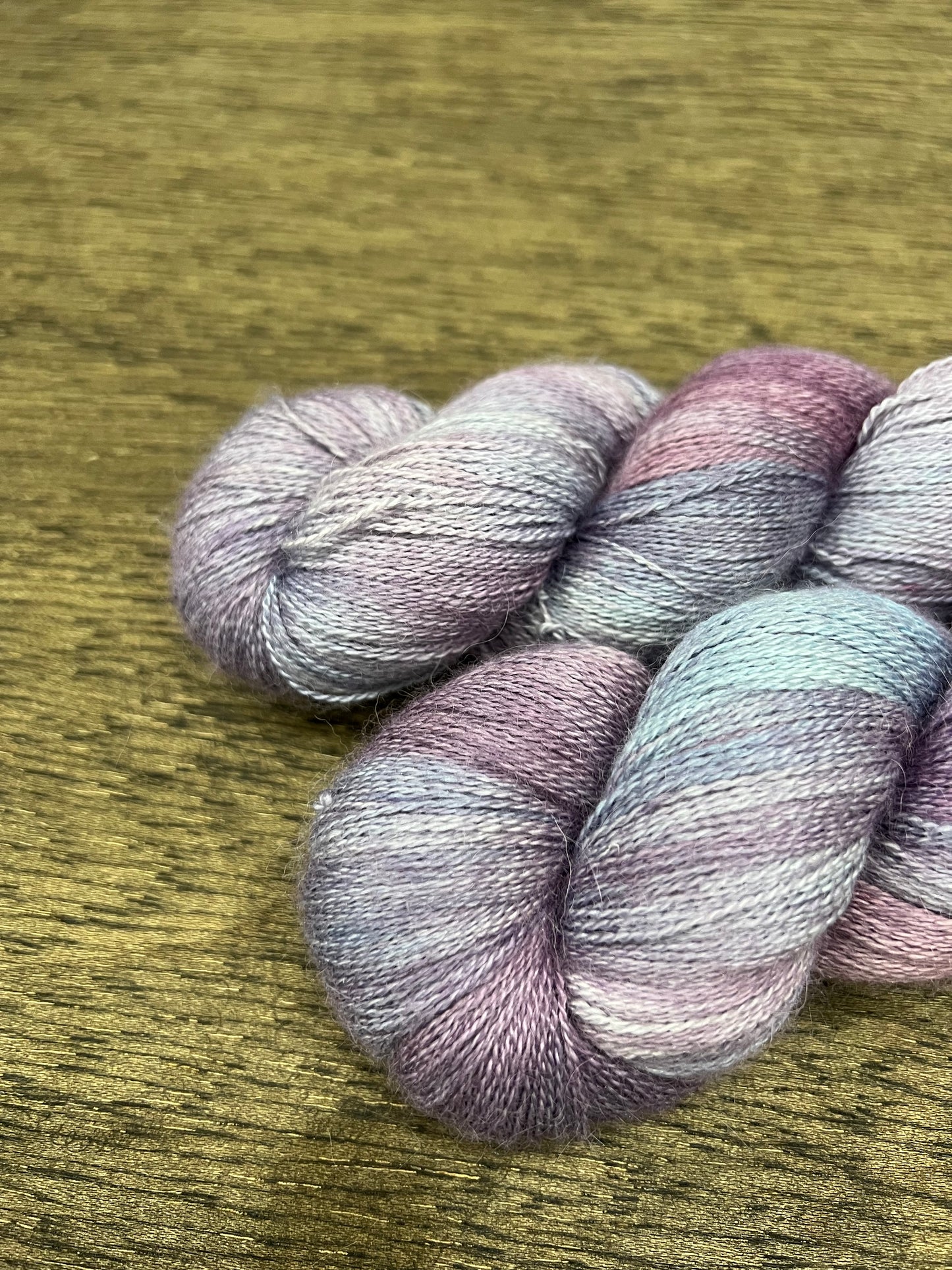 Alpaca Lace OOAK - Purple Blue Pink Soft Variegated