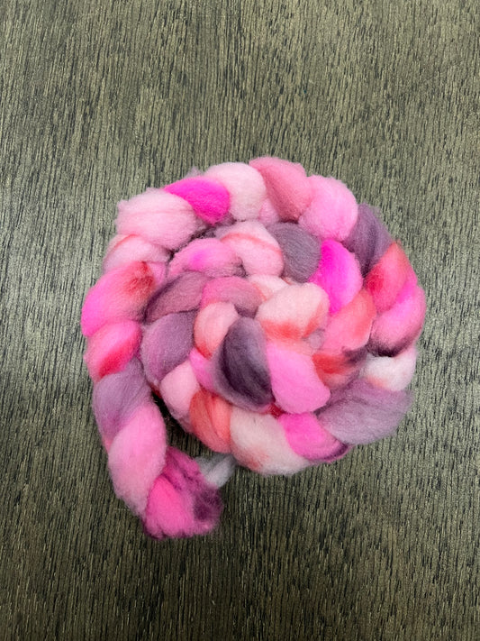 Hand Dyed Spinning Fibre SNACK Alberta Targhee NON Superwash Wool