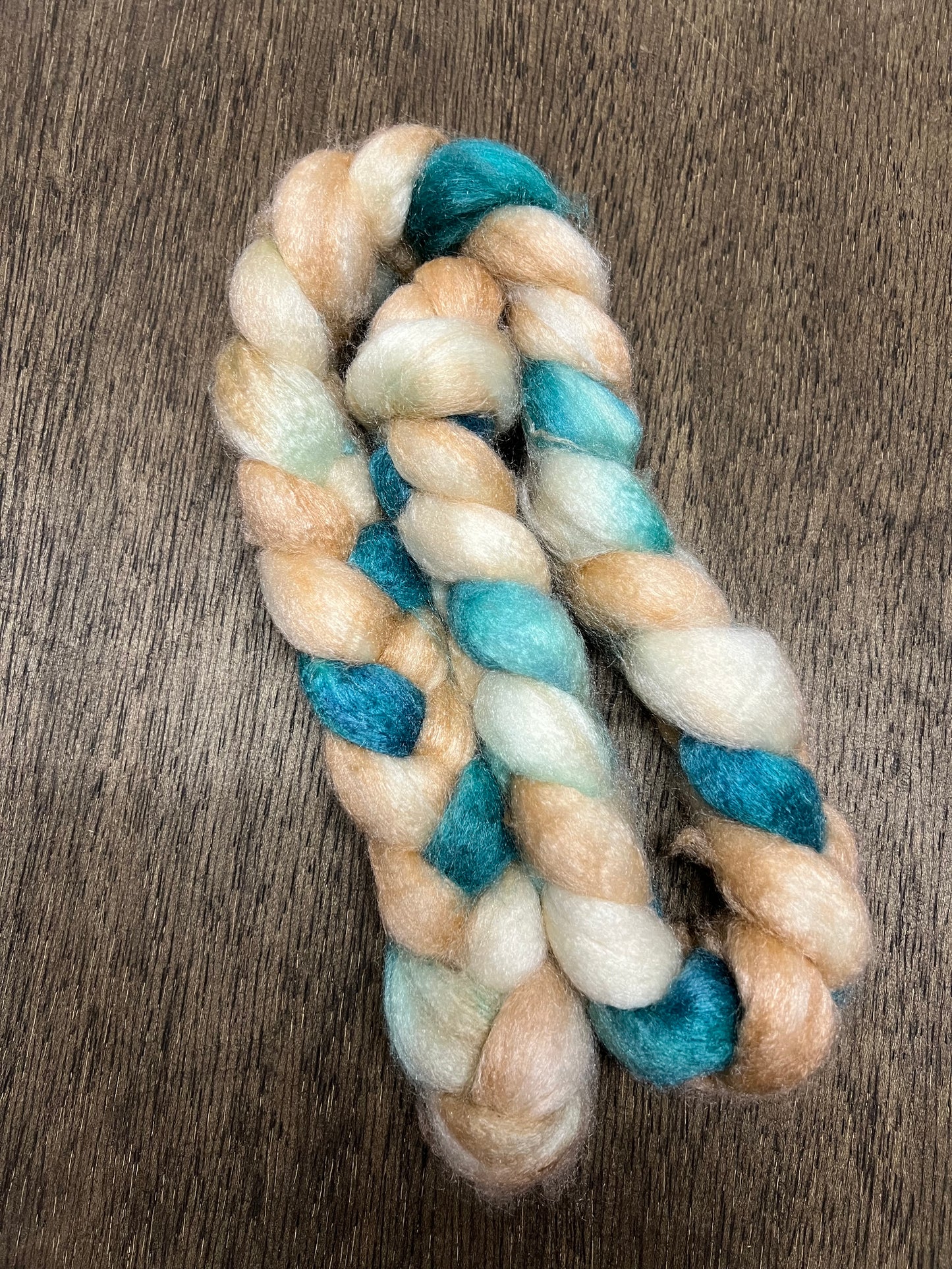 BEACH READ Hand Dyed Spinning Fibre NON Superwash Wool with Silk