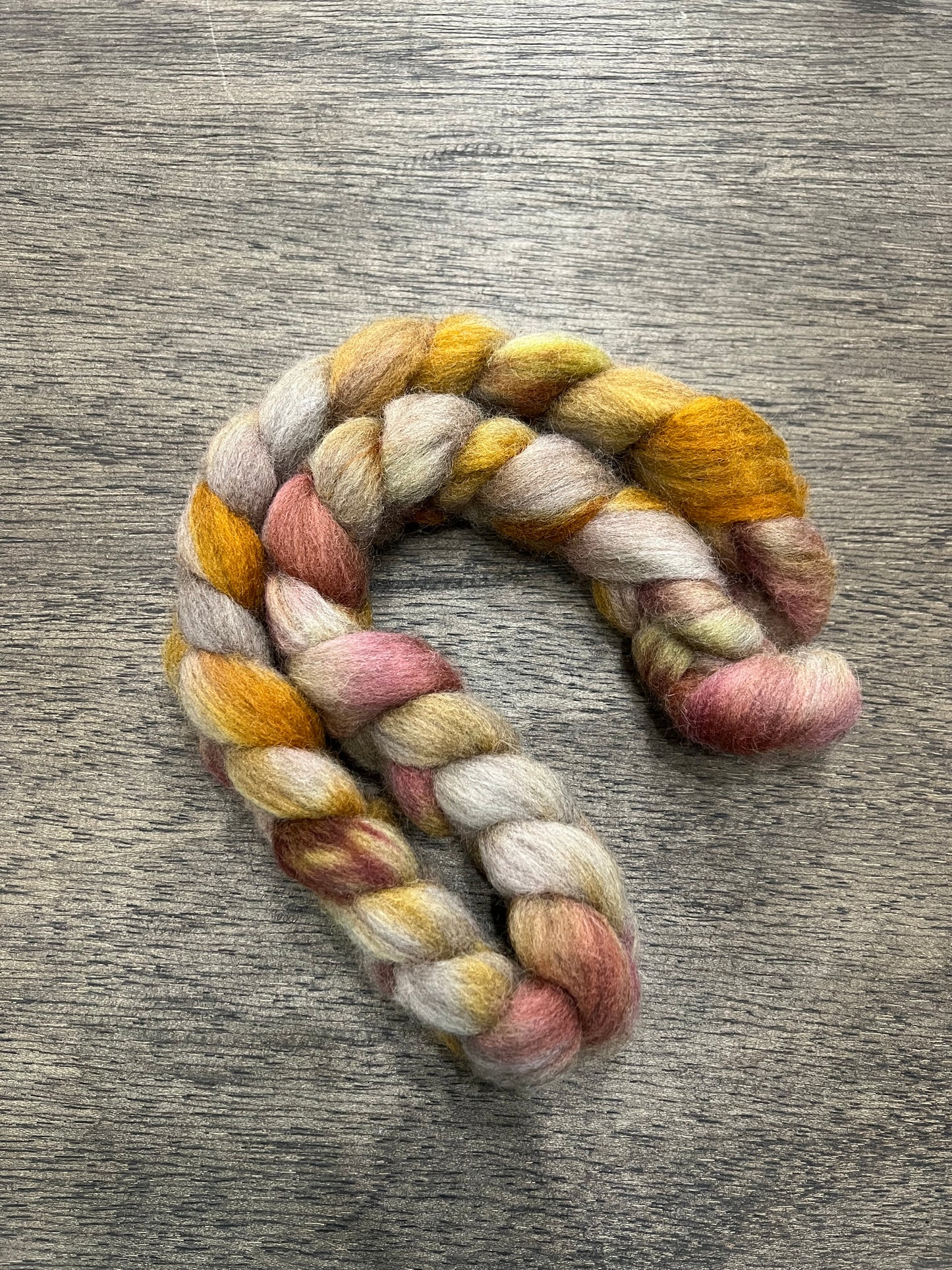 Hand Dyed Spinning Fibre Corriedale Cross Roving Non Superwash