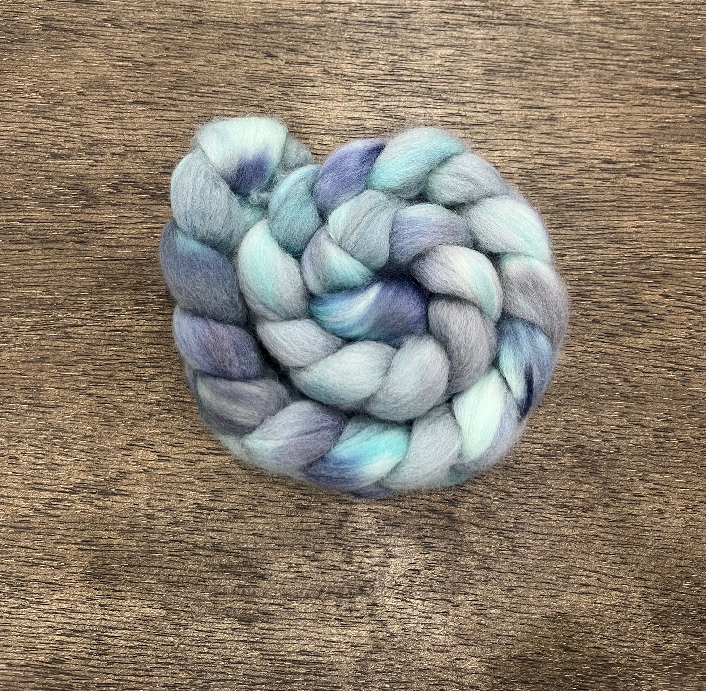 BLUE GREY Hand Dyed Spinning Fibre NON Superwash Wool with Nylon