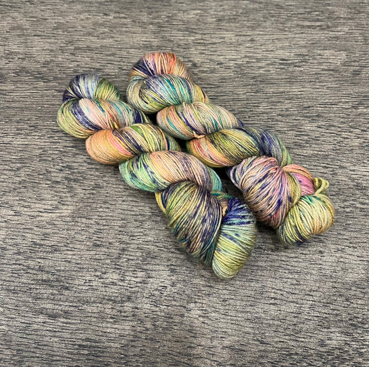 ACID RAINBOW - Speckled Rainbow Neon Bright Yellow-Green SS