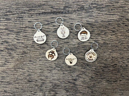 F R I E N D S inspired Stitch Marker Set