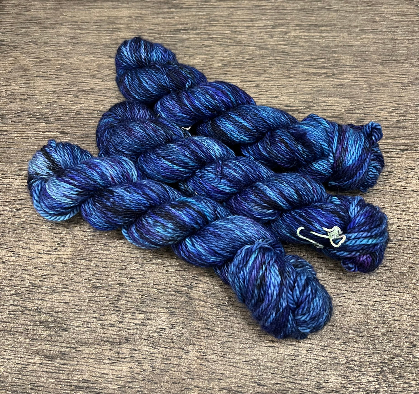 SORCERER’S APPRENTICE - Black Blue  Purple Magenta Variegated Bulky 100g