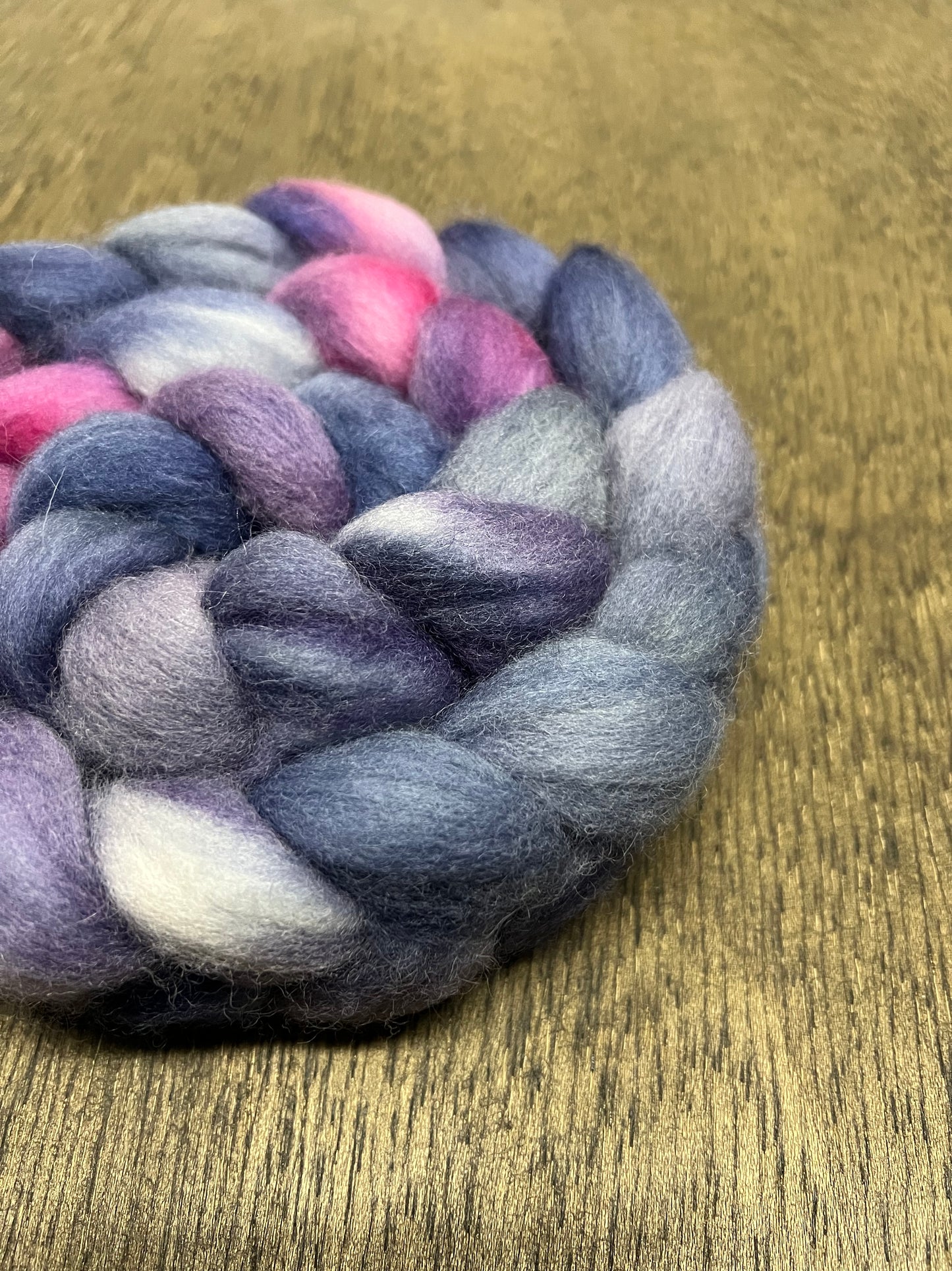 INTERGALLACTIC Hand Dyed Spinning Fibre Corriedale Cross Roving Non Superwash