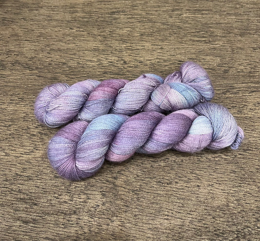 Alpaca Lace OOAK - Purple Blue Pink Soft Variegated
