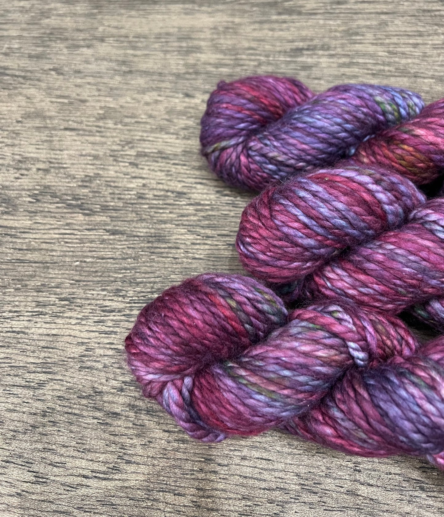 NORTHERN TOWN - Pink Purple Blue Green Variegated Chunky 100g