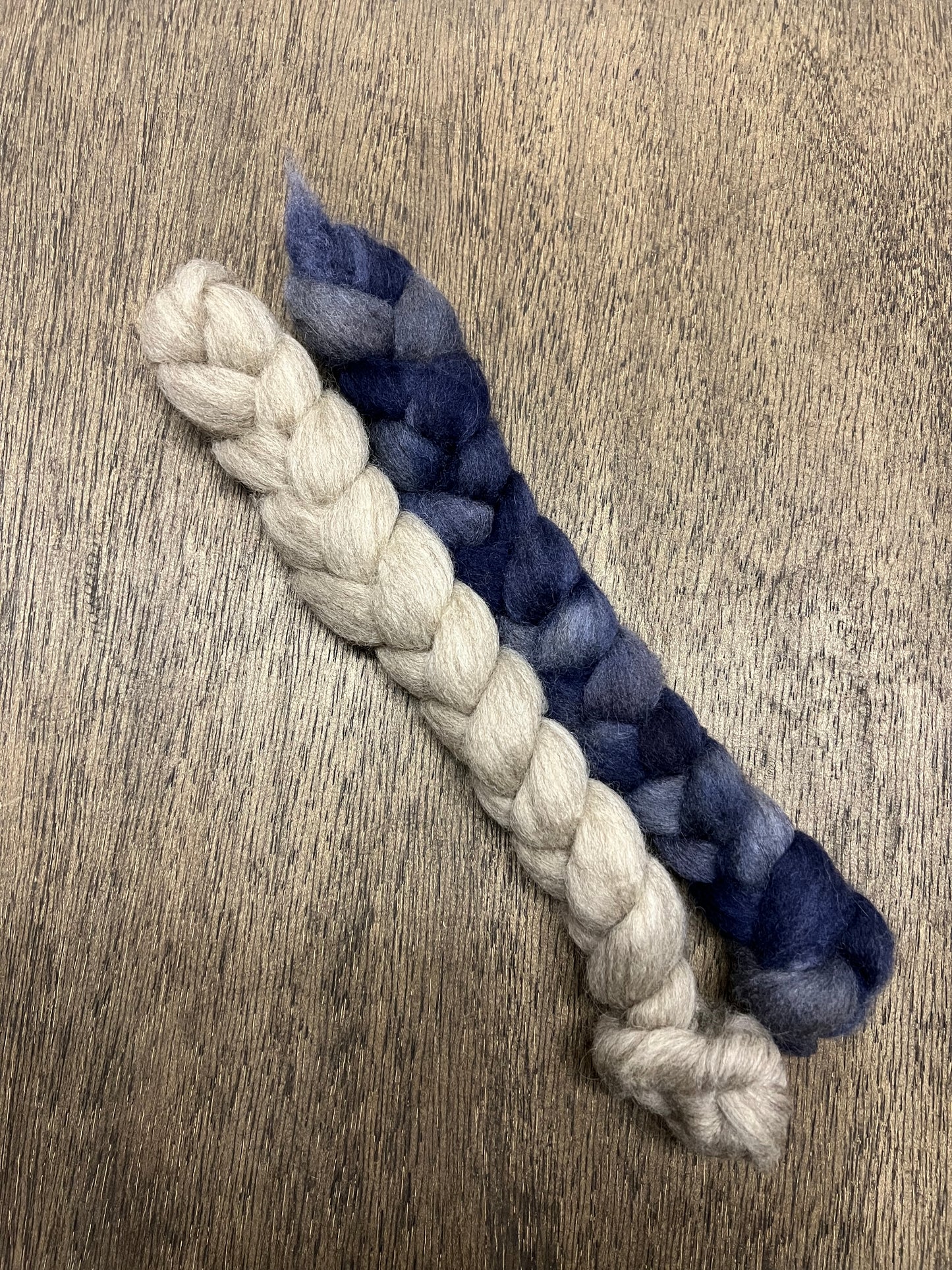 Hand Dyed Spinning Fibre Corriedale Cross Roving Non Superwash 2x50 grams