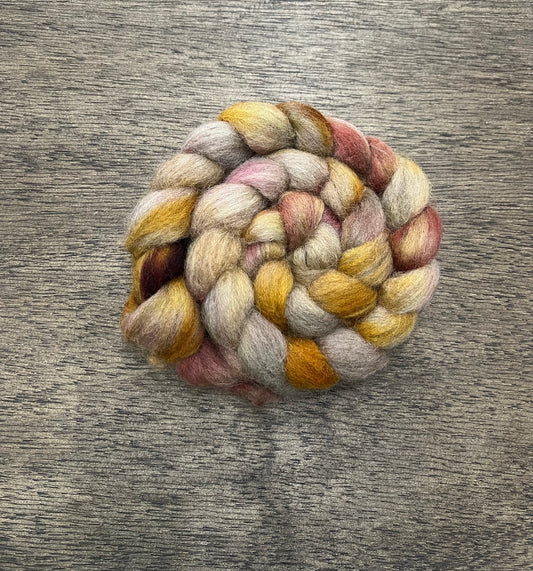 Hand Dyed Spinning Fibre Corriedale Cross Roving Non Superwash