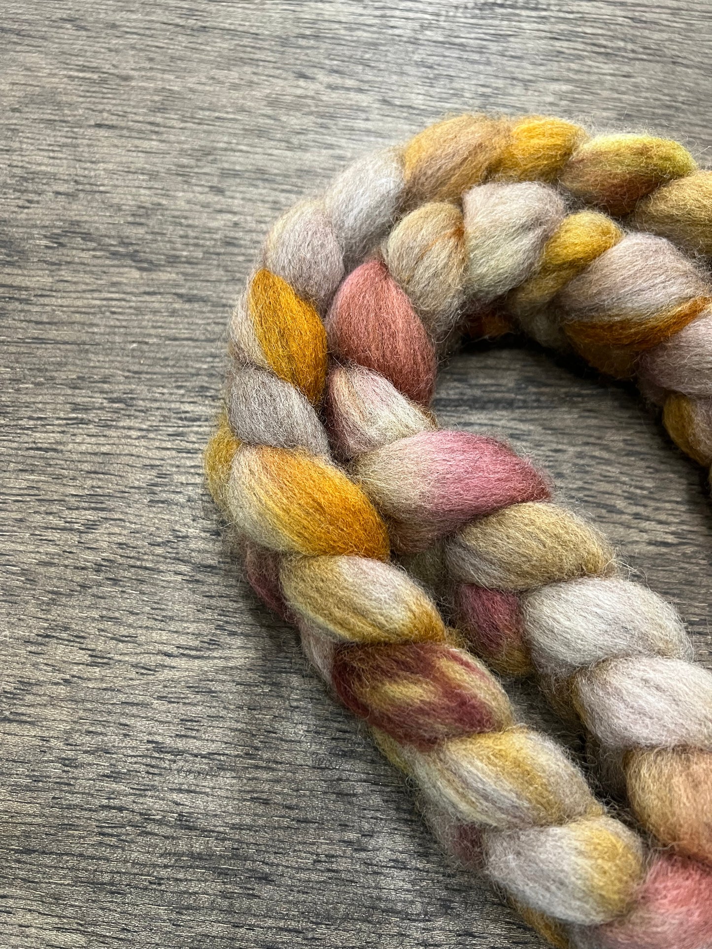Hand Dyed Spinning Fibre Corriedale Cross Roving Non Superwash
